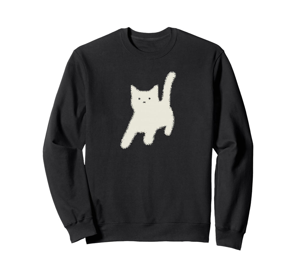Y2K Cat Scary Back Tomcat 90S 80S Sweatshirt - Minimalist Print for Adults - T-Shirt, Sweatshirt, Hoodie