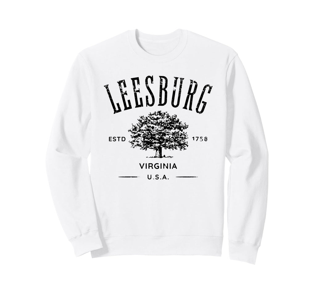 Leesburg Virginia Distressed Sweatshirt - Graphic Print for Adults - T-Shirt, Sweatshirt, Hoodie