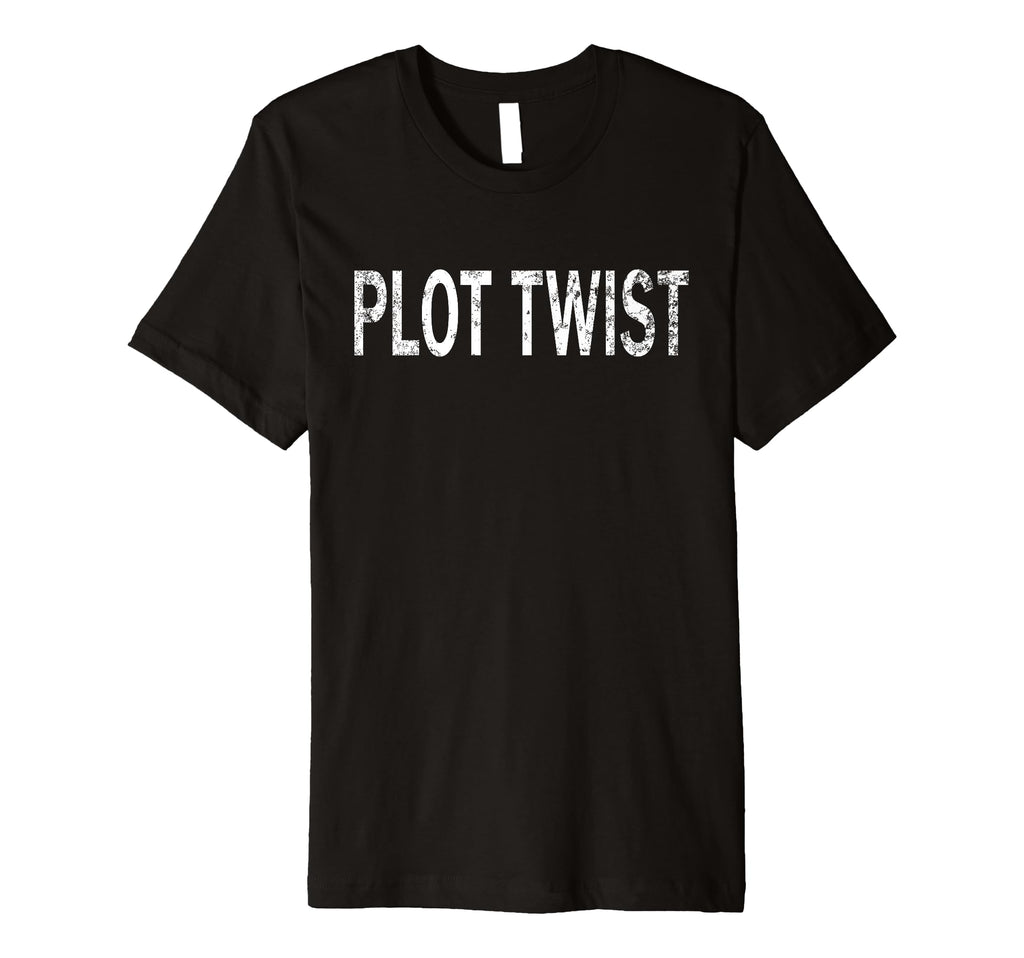 Plot Twist Distressed Bookworm T-Shirt - Minimalist Print for Adults - T-Shirt, Sweatshirt, Hoodie