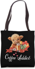 Coffee Addict Highland Cow - Adult & Kids T-Shirts, Sweatshirts & Hoodies apparel design preview 1