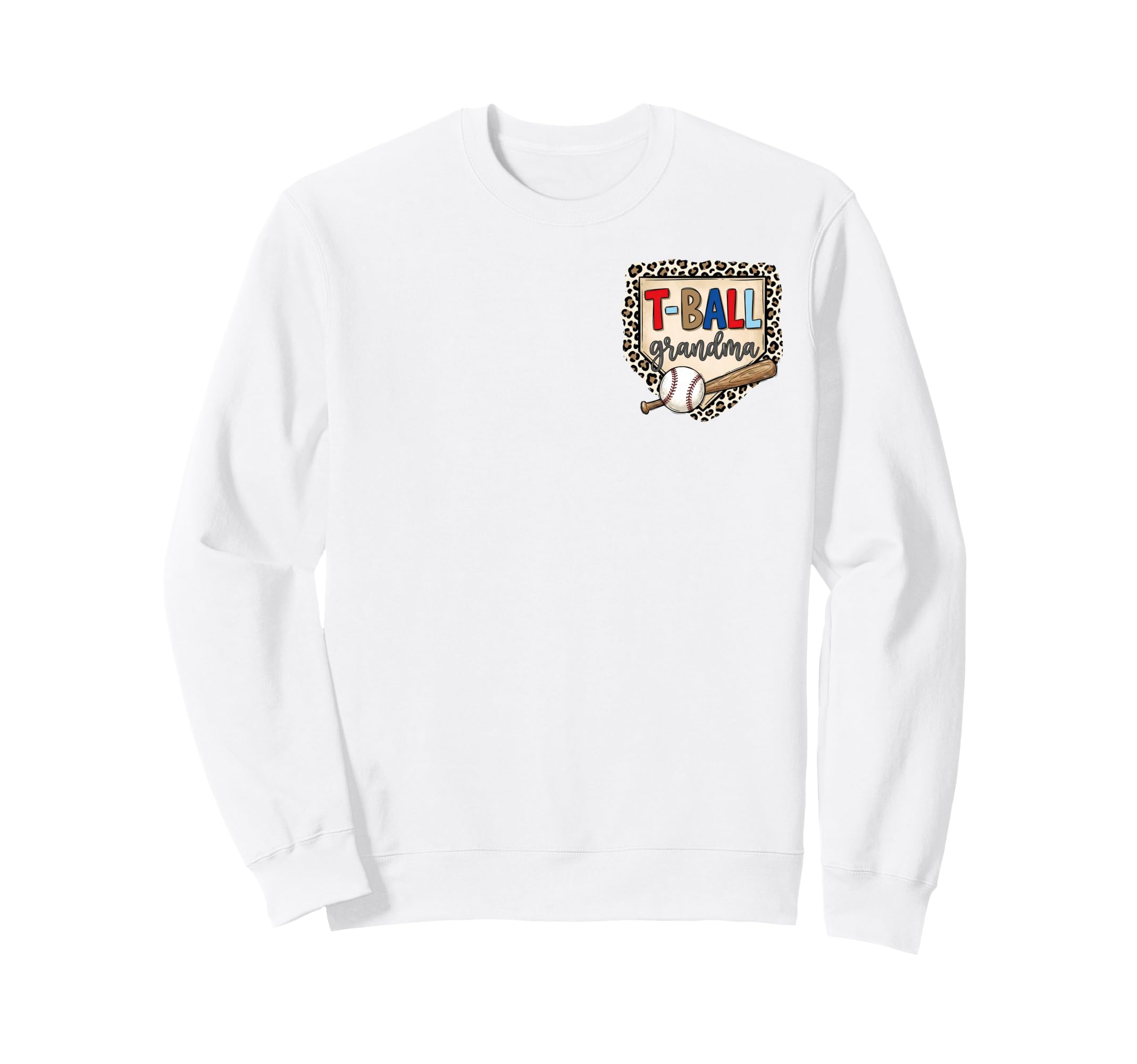 T Ball Teeball Grandma Leopard Cheetah Sweatshirt - Unique Graphic Unisex - T-Shirt, Sweatshirt, Hoodie