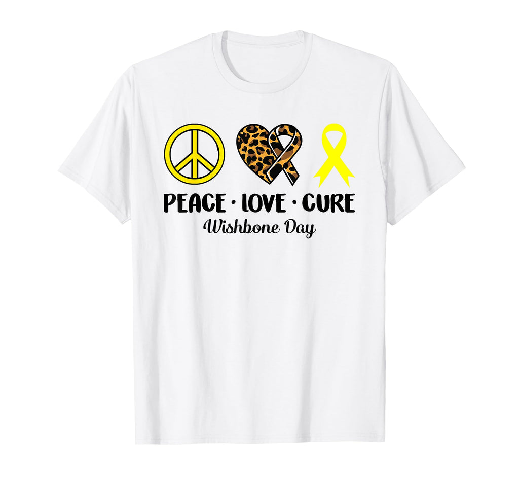 Wishbone Day Peace Love Leopard Heart T-Shirt - Trendy Graphic Men Women - T-Shirt, Sweatshirt, Hoodie