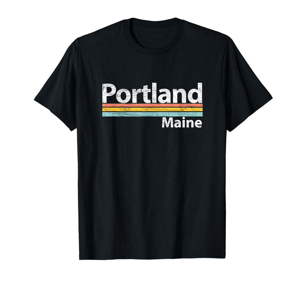 Portland Maine Worn Stripes T-Shirt - Streetwear Style Men Women - T-Shirt, Sweatshirt, Hoodie