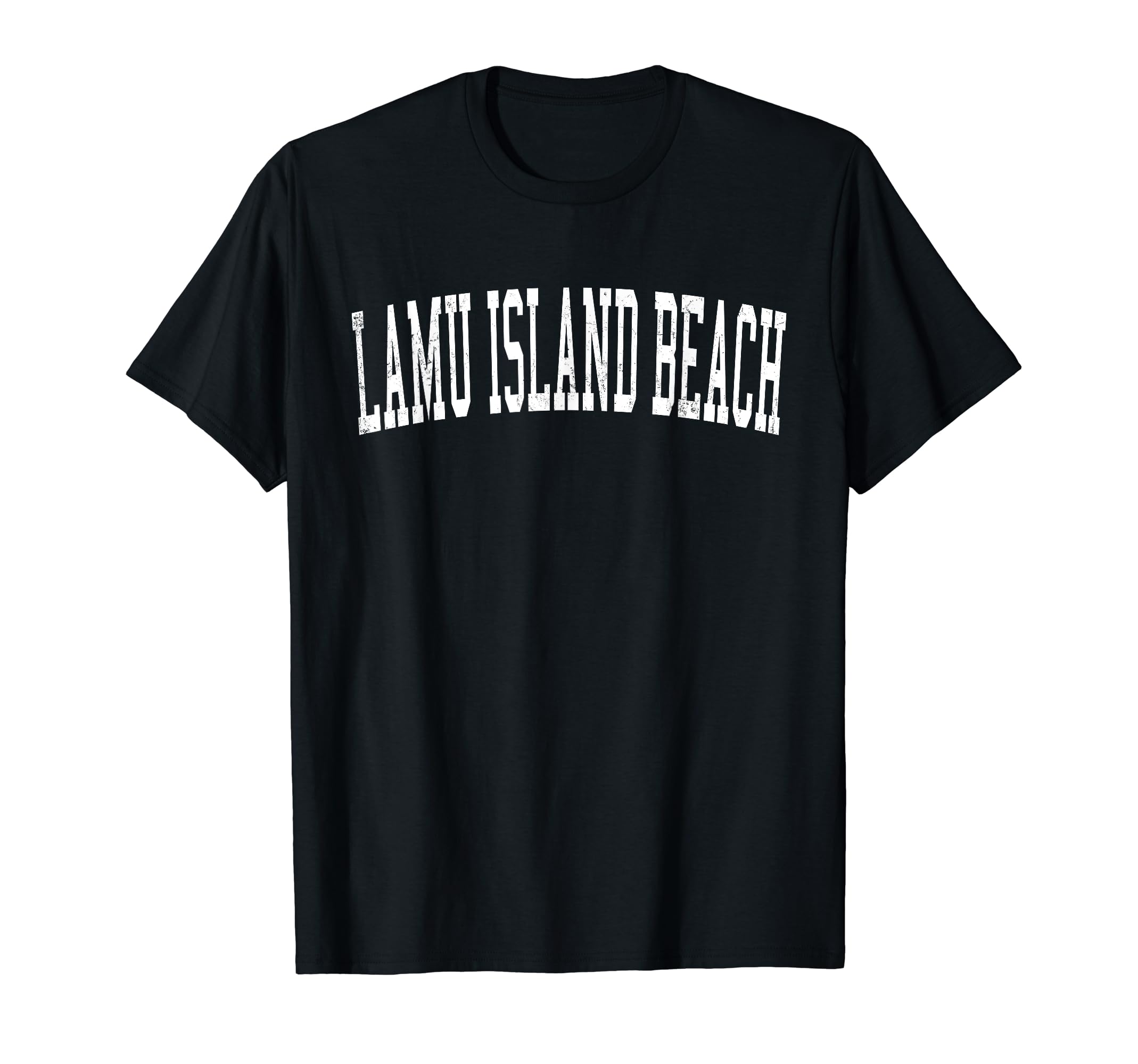 Lamu Island Beach Distressed White T-Shirt - Aesthetic Graphic Men Women - T-Shirt, Sweatshirt, Hoodie