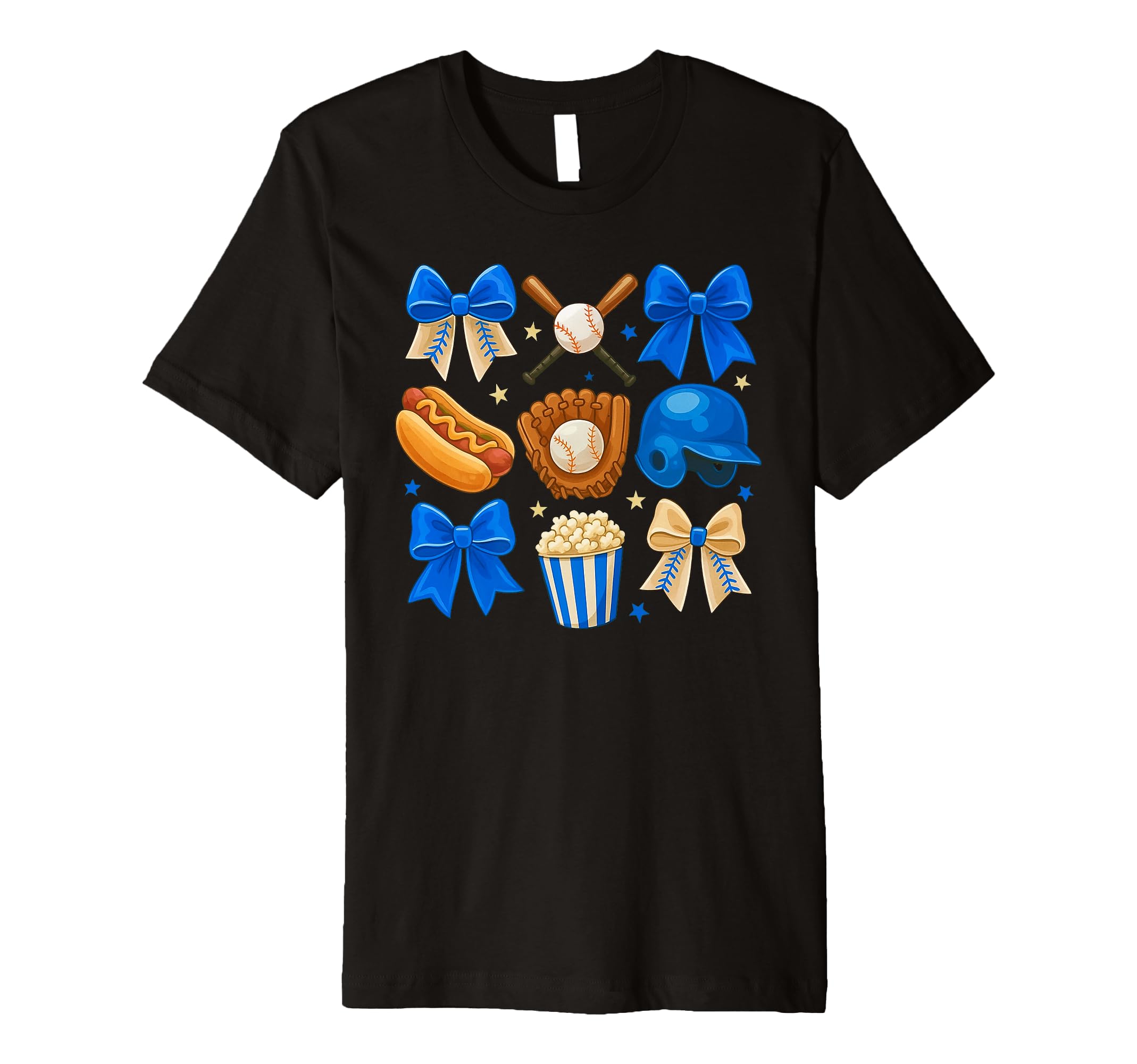 Coquette Bow Baseball Game Day Cheer T-Shirt - Minimalist Print Men Women - T-Shirt, Sweatshirt, Hoodie