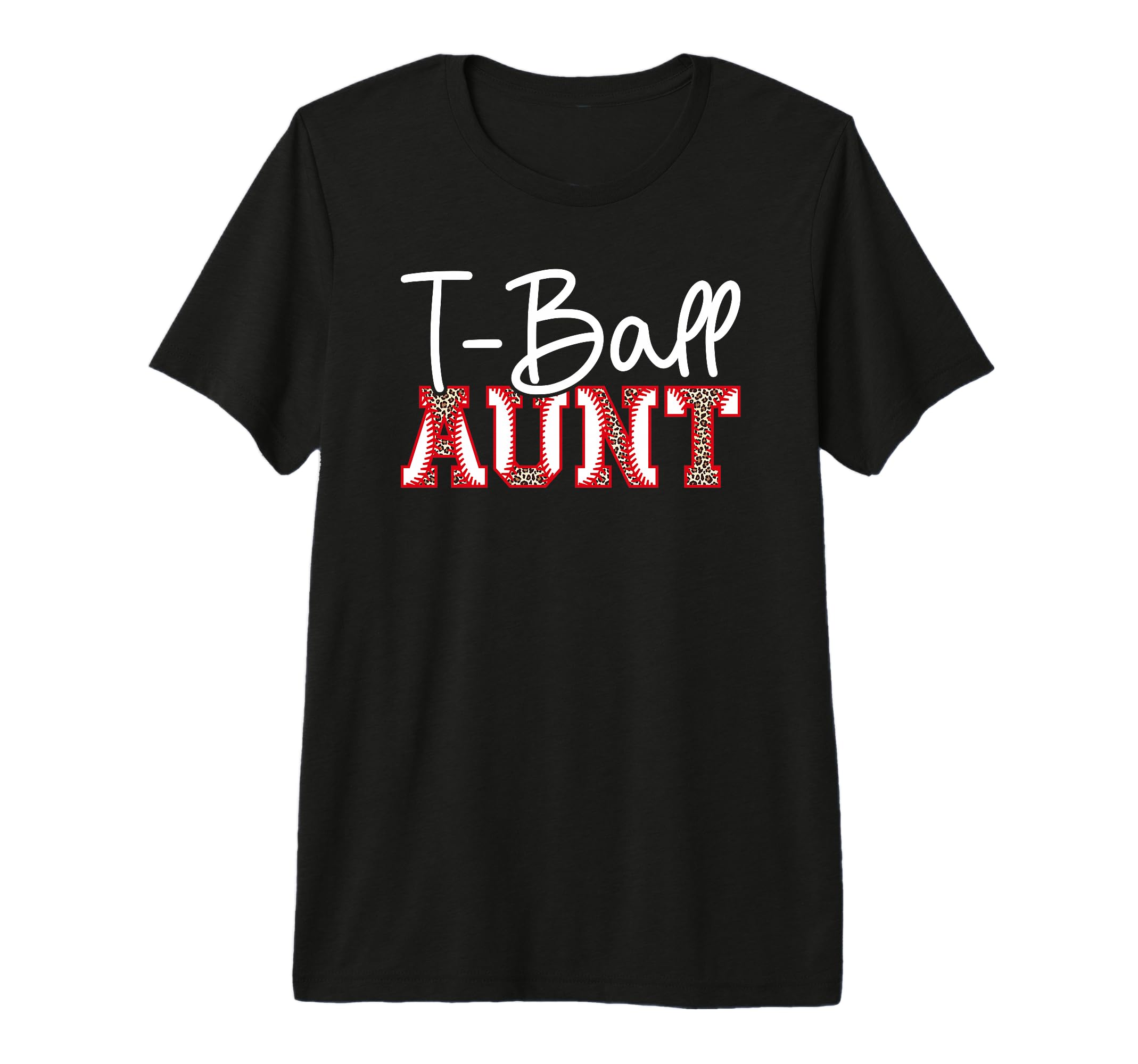 T Ball Aunt Leopard Baseball T Ball T-Shirt - Novelty Apparel Unisex - T-Shirt, Sweatshirt, Hoodie