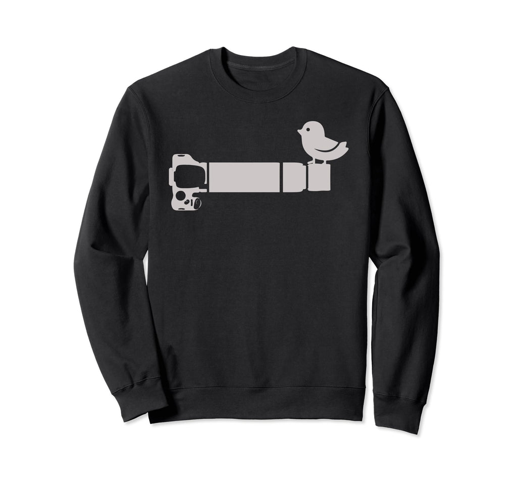 Funny Bird Long Lens Cartoon Sweatshirt - Aesthetic Graphic Men Women - T-Shirt, Sweatshirt, Hoodie