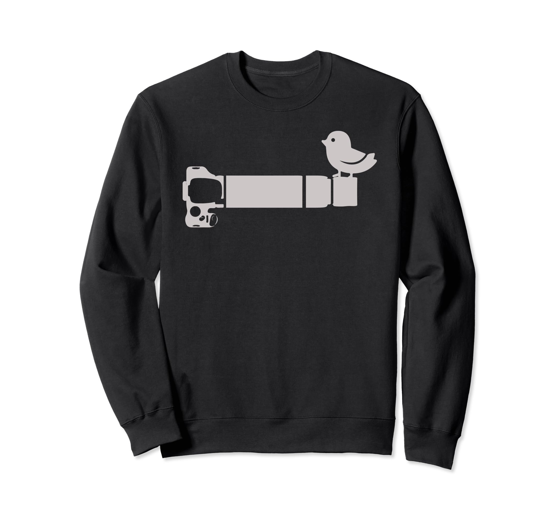 Funny Bird Long Lens Cartoon Sweatshirt - Aesthetic Graphic Men Women - T-Shirt, Sweatshirt, Hoodie