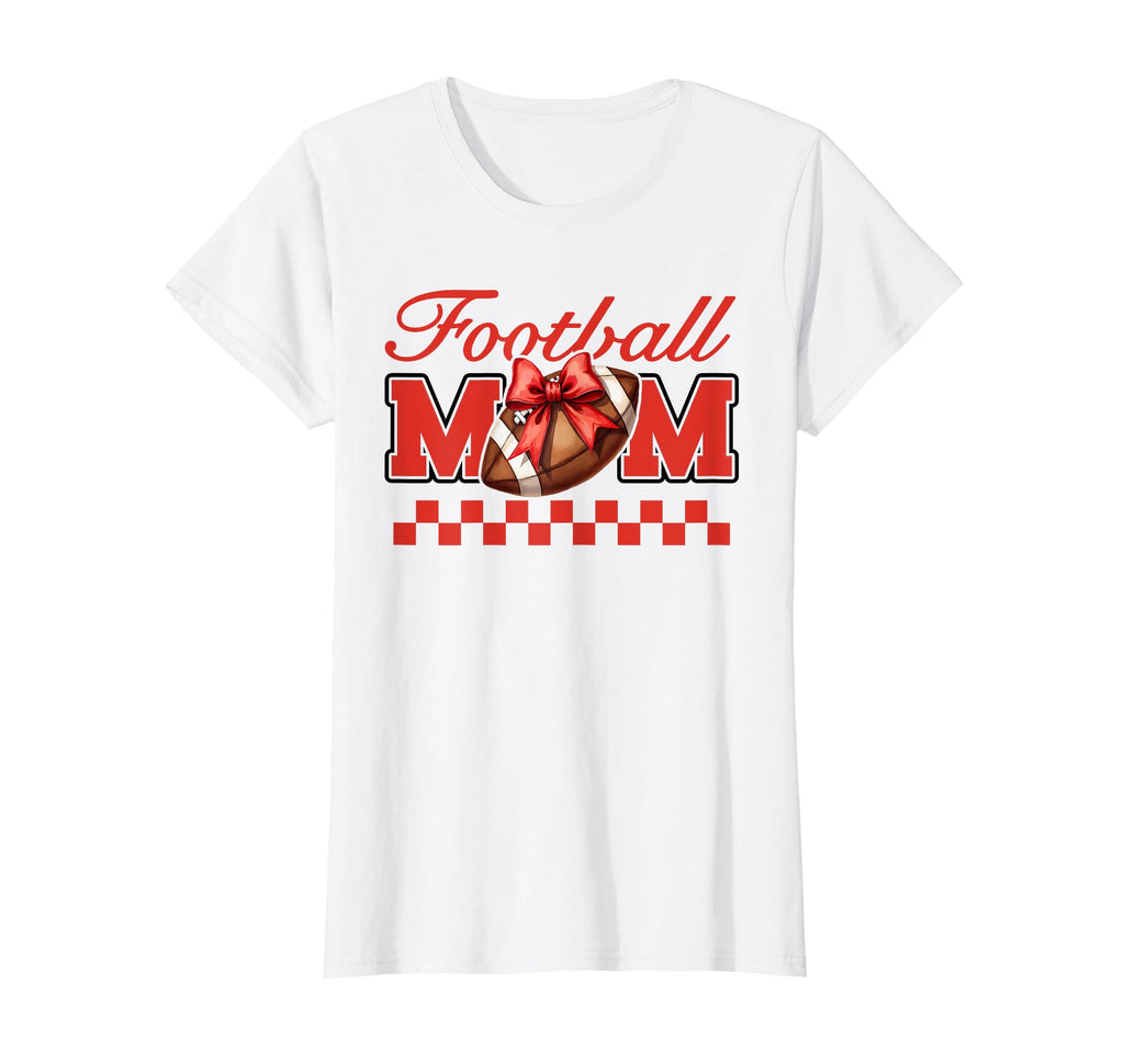 Game Day White Red Croquette Bow Proud T-Shirt - Graphic Print Unisex - T-Shirt, Sweatshirt, Hoodie
