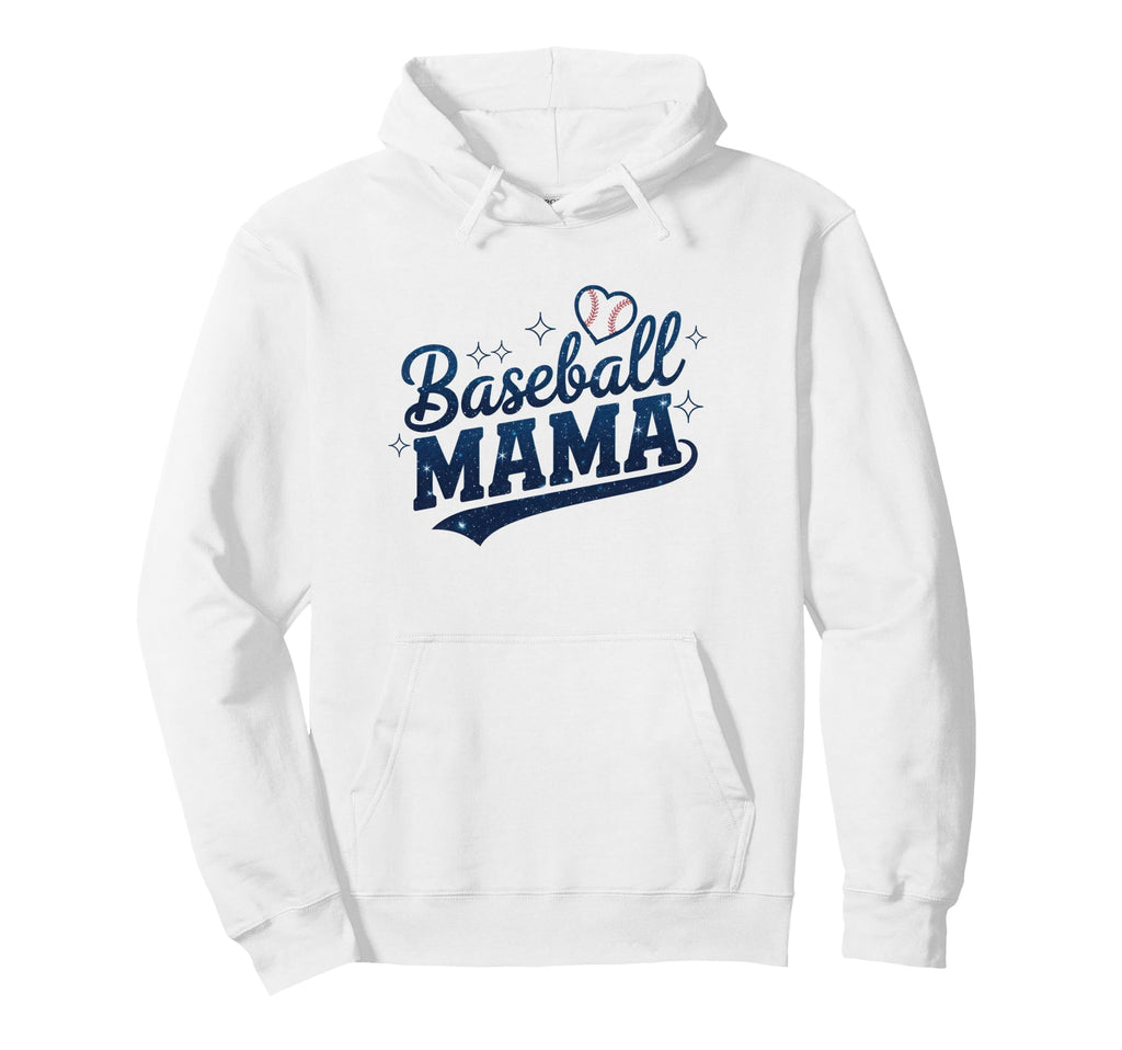 Baseball Mama Galaxy Heart Sports Mom Hoodie - Graphic Print Men Women - T-Shirt, Sweatshirt, Hoodie