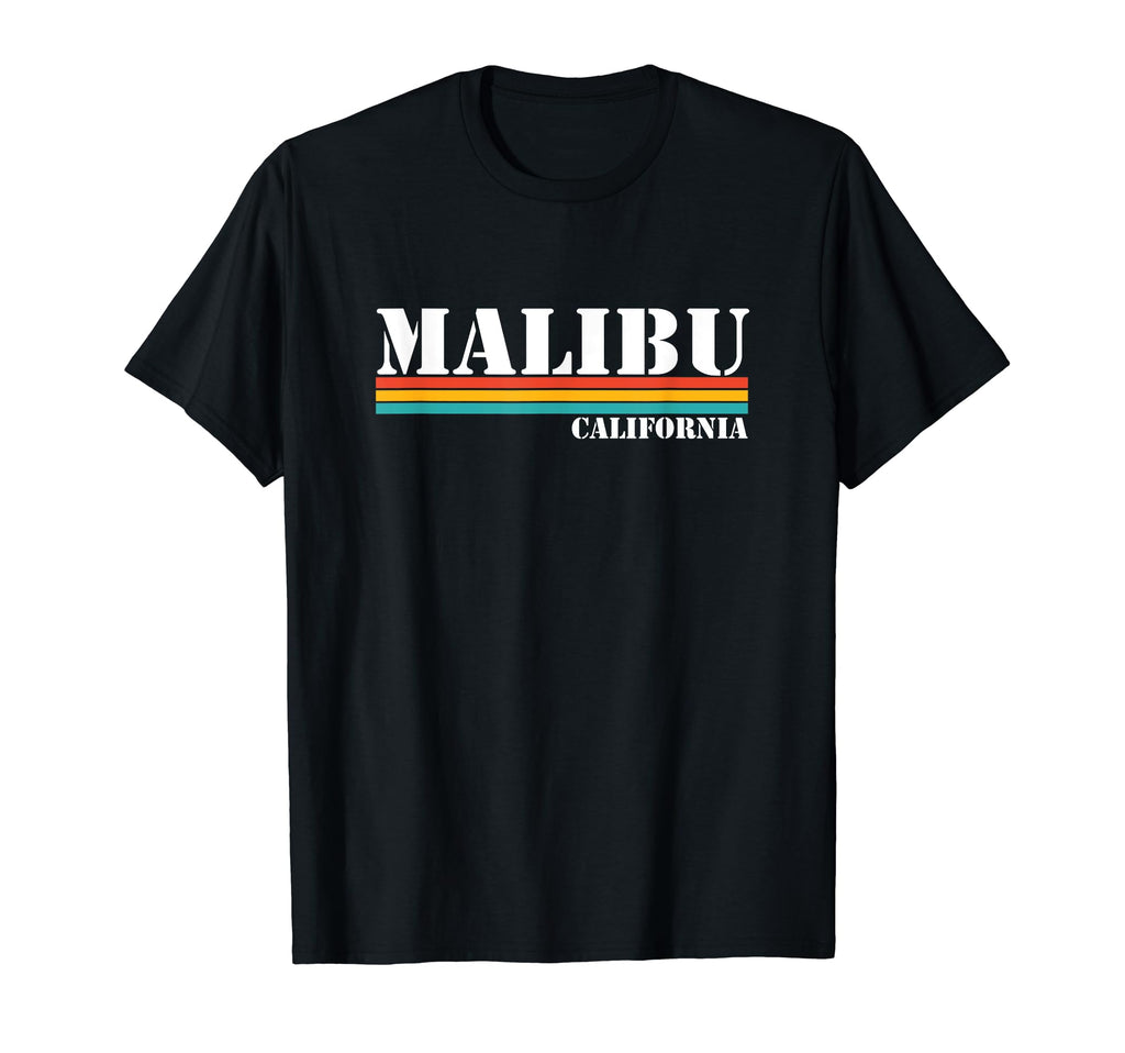 Malibu California Stripes T-Shirt - Novelty Apparel Men Women - T-Shirt, Sweatshirt, Hoodie