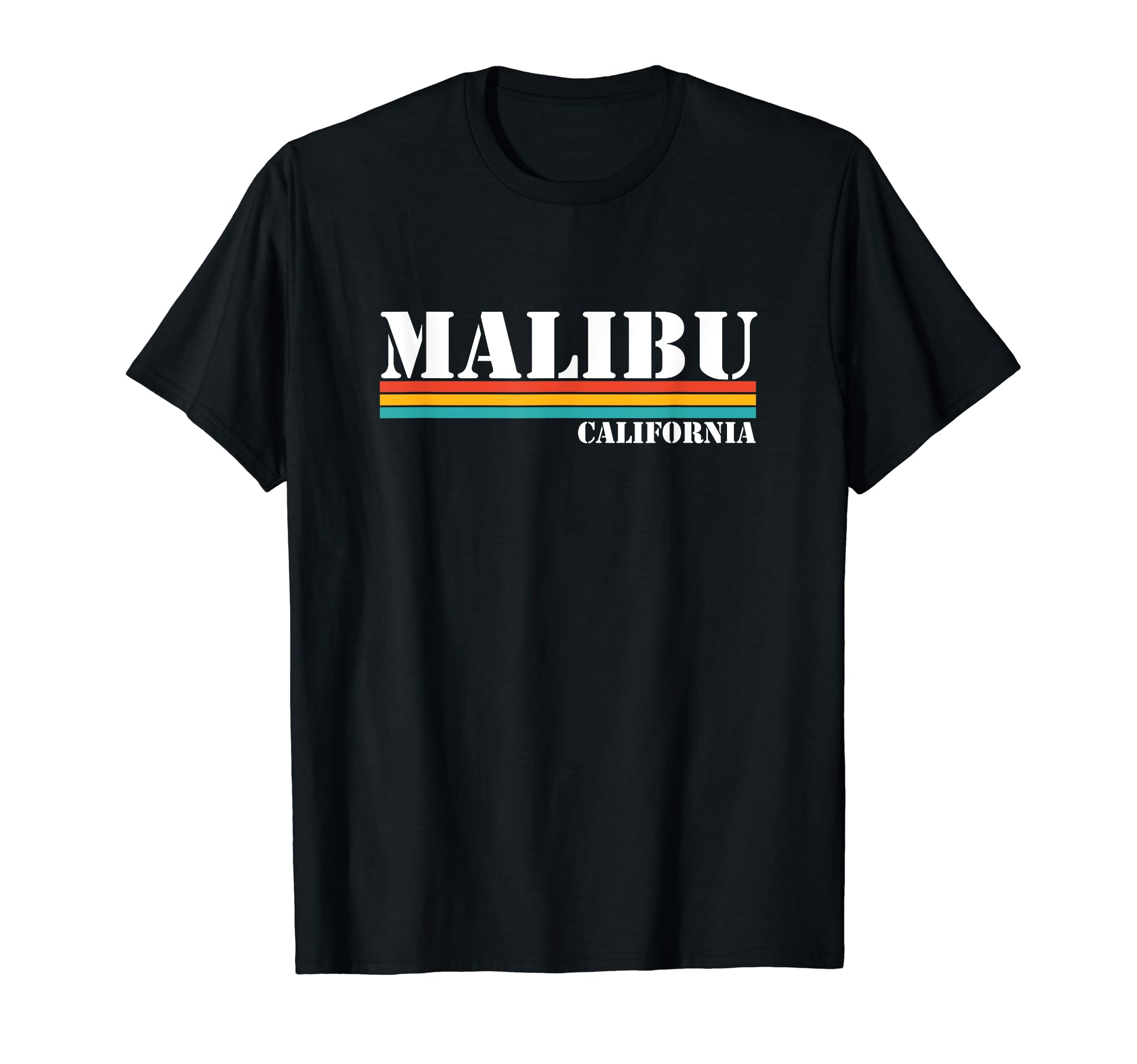 Malibu California Stripes T-Shirt - Novelty Apparel Men Women - T-Shirt, Sweatshirt, Hoodie
