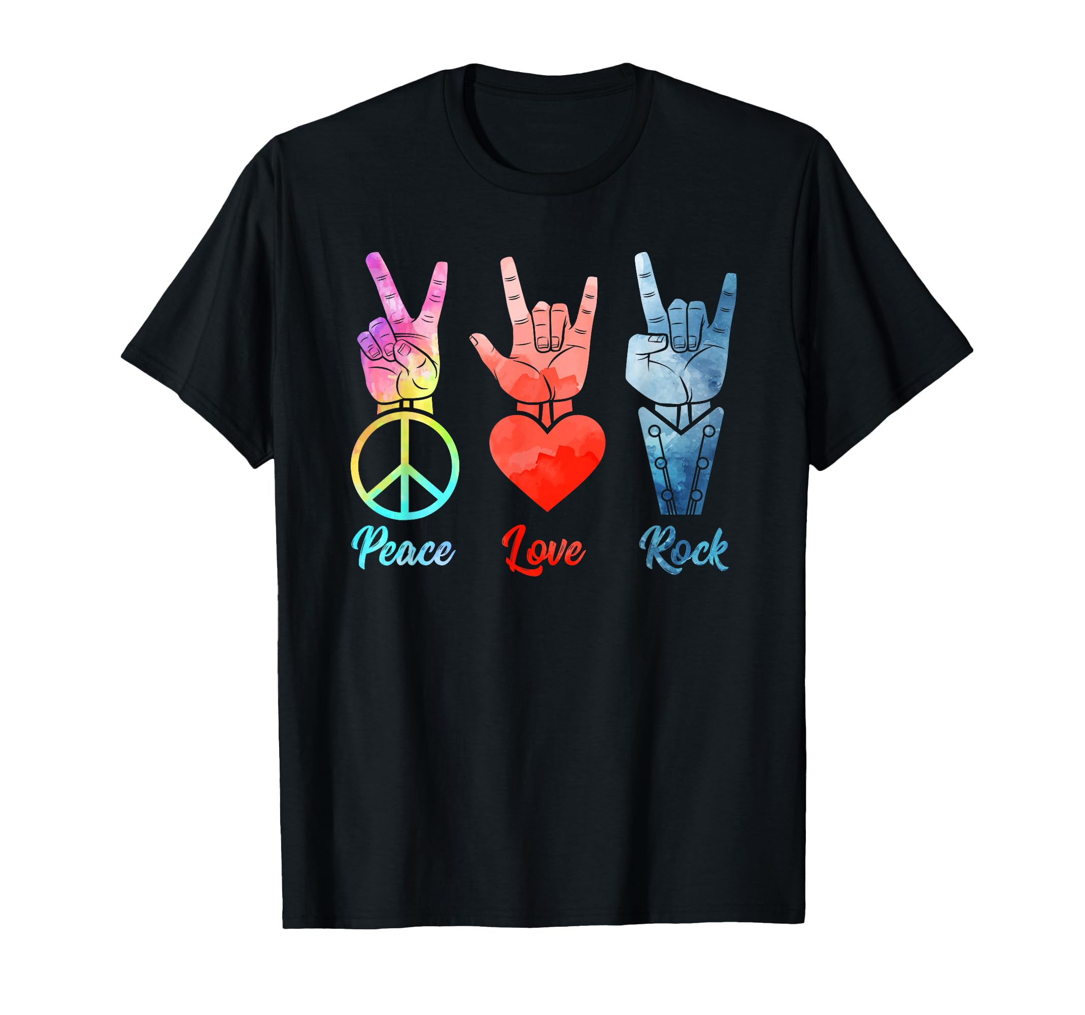 Peace Love Rock Roll Peace Loving T-Shirt - Trendy Graphic for Adults - T-Shirt, Sweatshirt, Hoodie