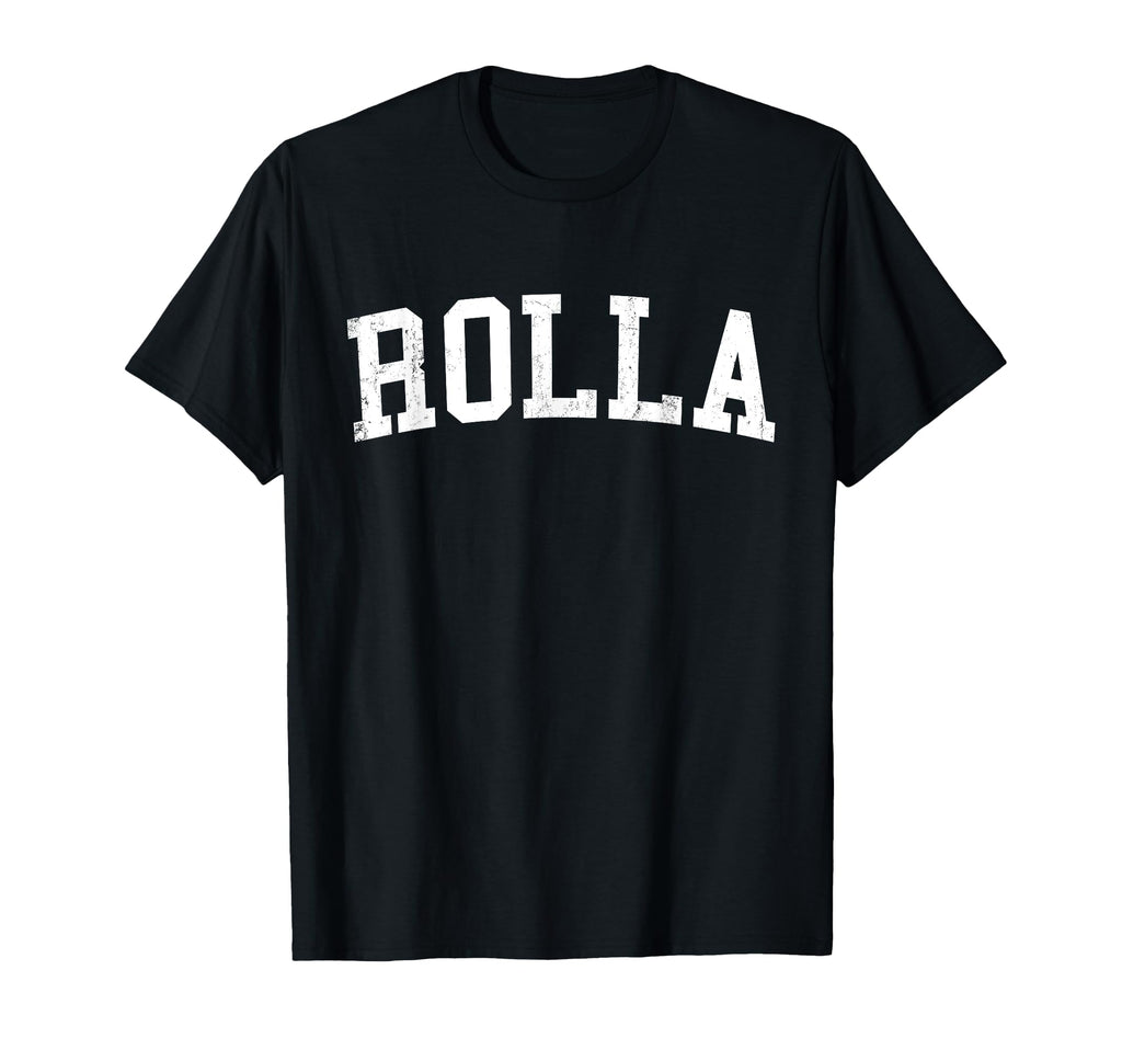 Rolla Mo Distressed White Varsity T-Shirt - Minimalist Print Unisex - T-Shirt, Sweatshirt, Hoodie