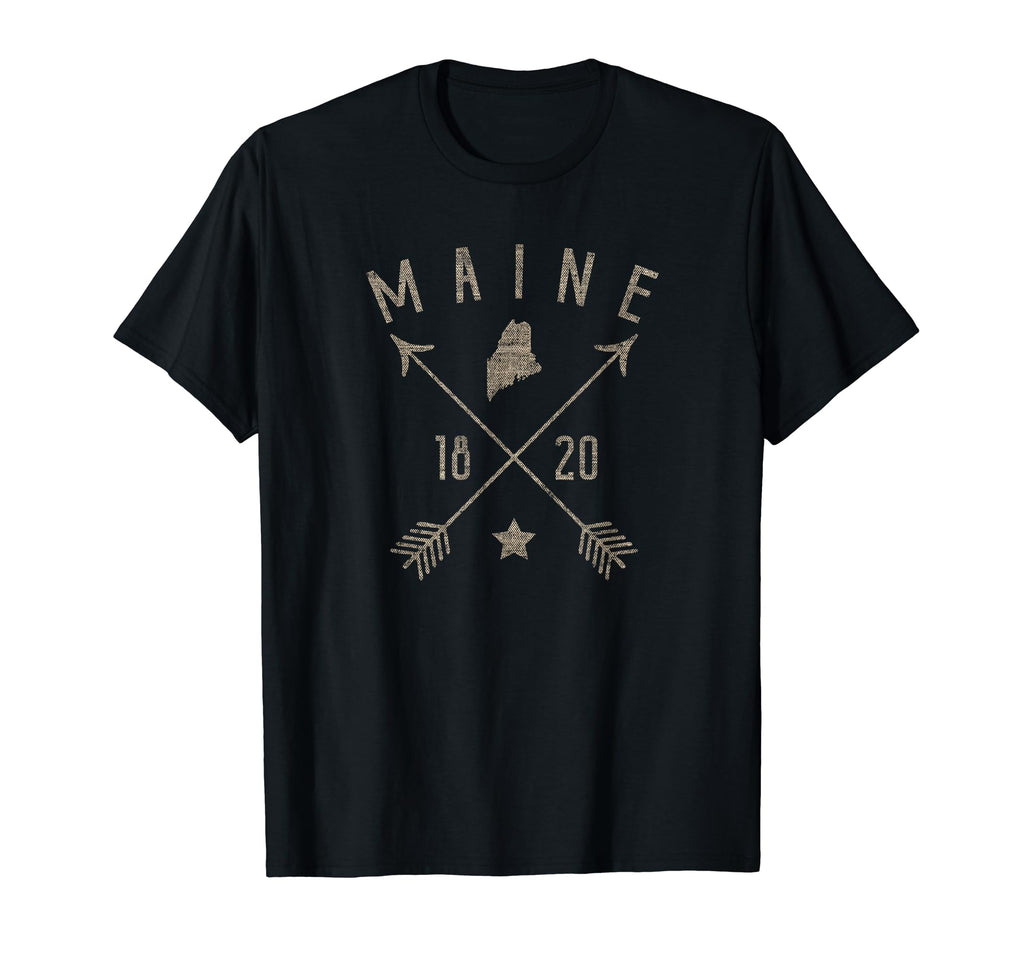 Maine Distressed Home State Map Boho T-Shirt - Minimalist Print Unisex - T-Shirt, Sweatshirt, Hoodie