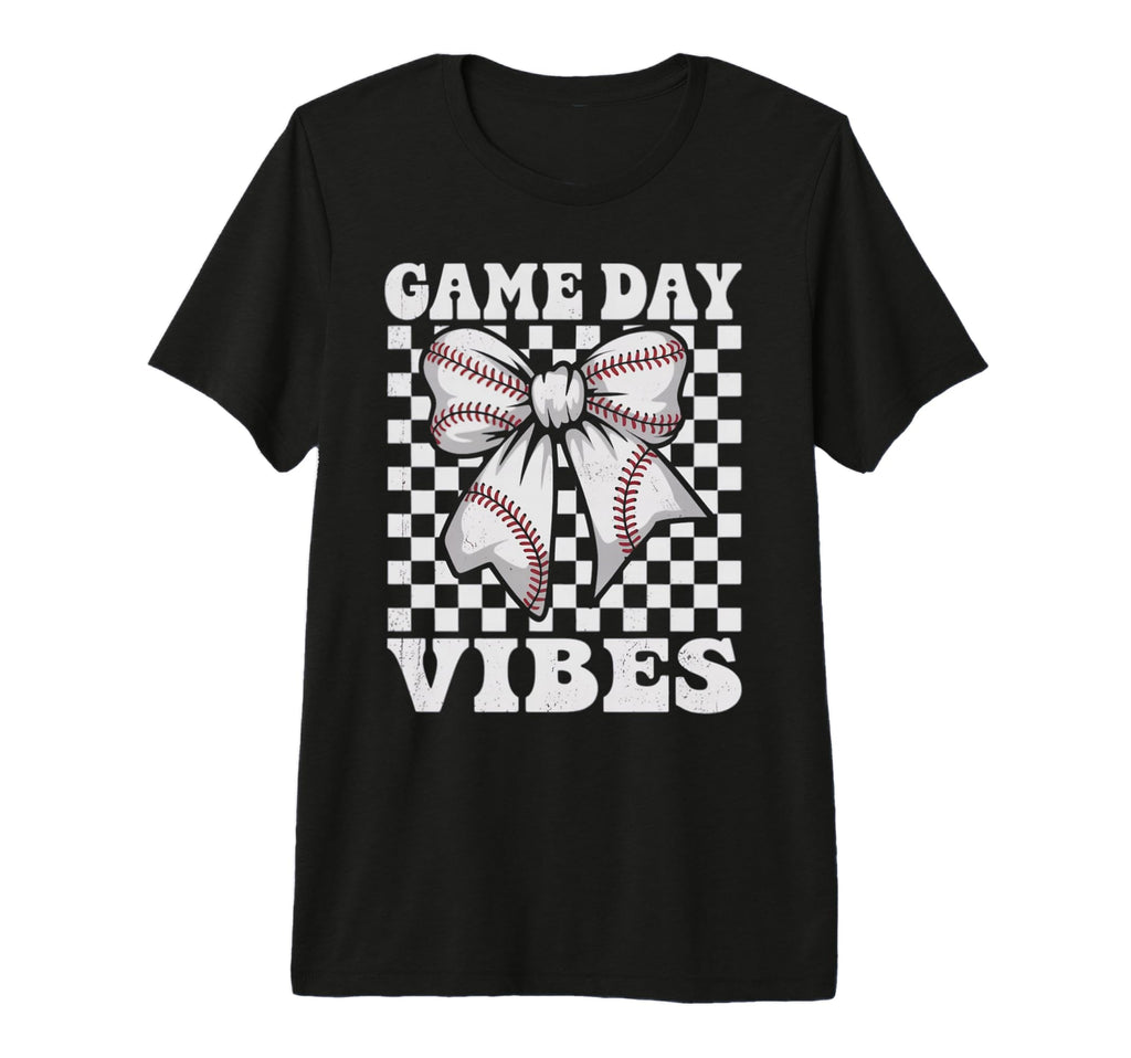 Game Day Vibes Coquette Bow Baseball T-Shirt - Streetwear Style for Adults - T-Shirt, Sweatshirt, Hoodie