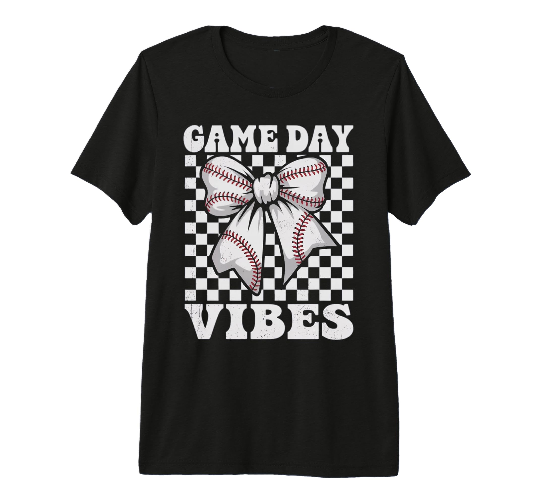 Game Day Vibes Coquette Bow Baseball T-Shirt - Streetwear Style for Adults - T-Shirt, Sweatshirt, Hoodie