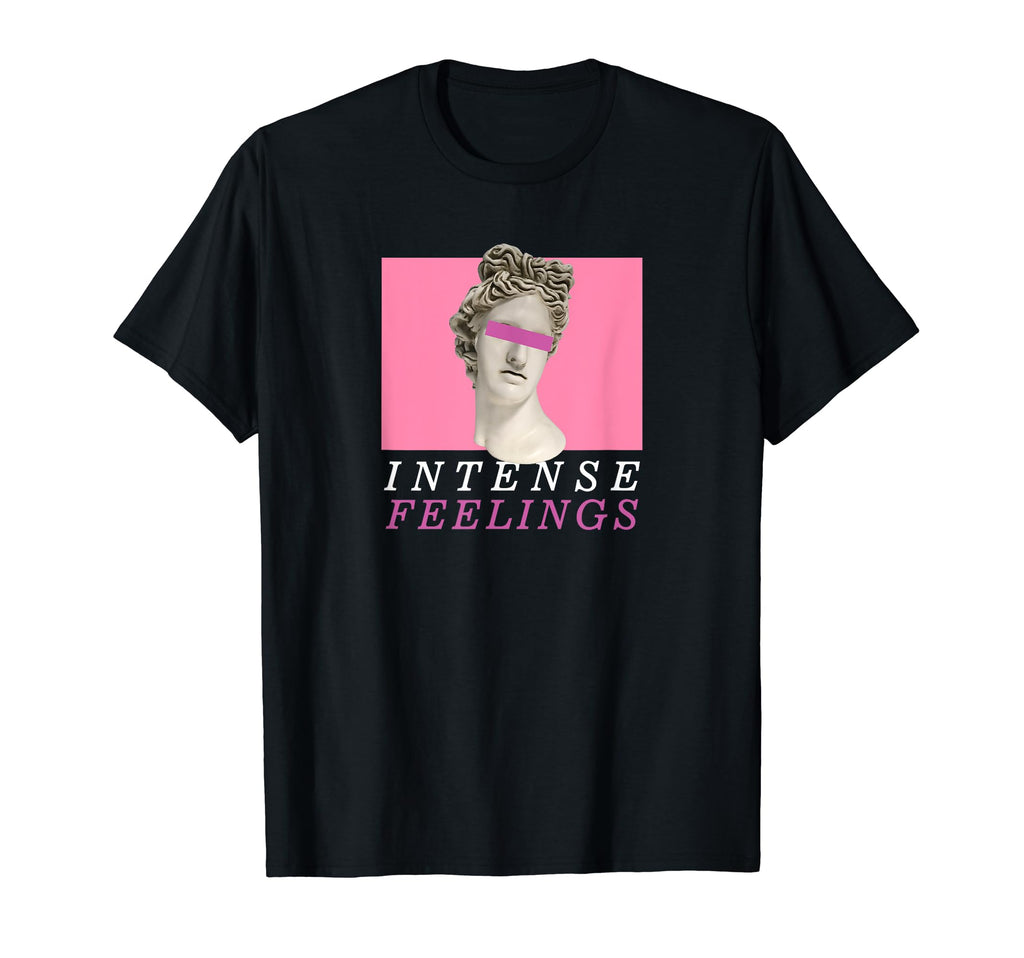 Intenses Feelings Statue Vaporwave T-Shirt - Novelty Apparel for Adults - T-Shirt, Sweatshirt, Hoodie