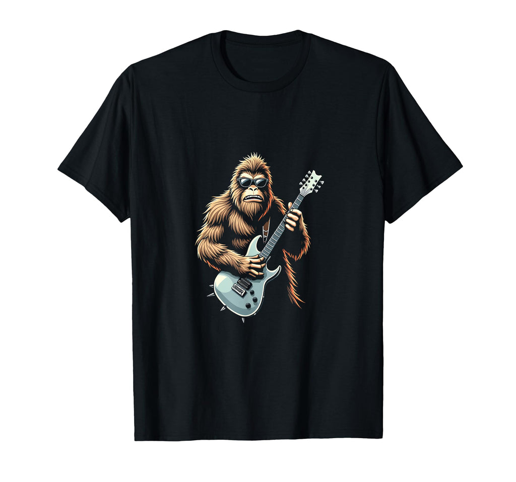 Bigfoot Guitar Legend Rocking Tunes Vibes T-Shirt - Novelty Apparel Unisex - T-Shirt, Sweatshirt, Hoodie
