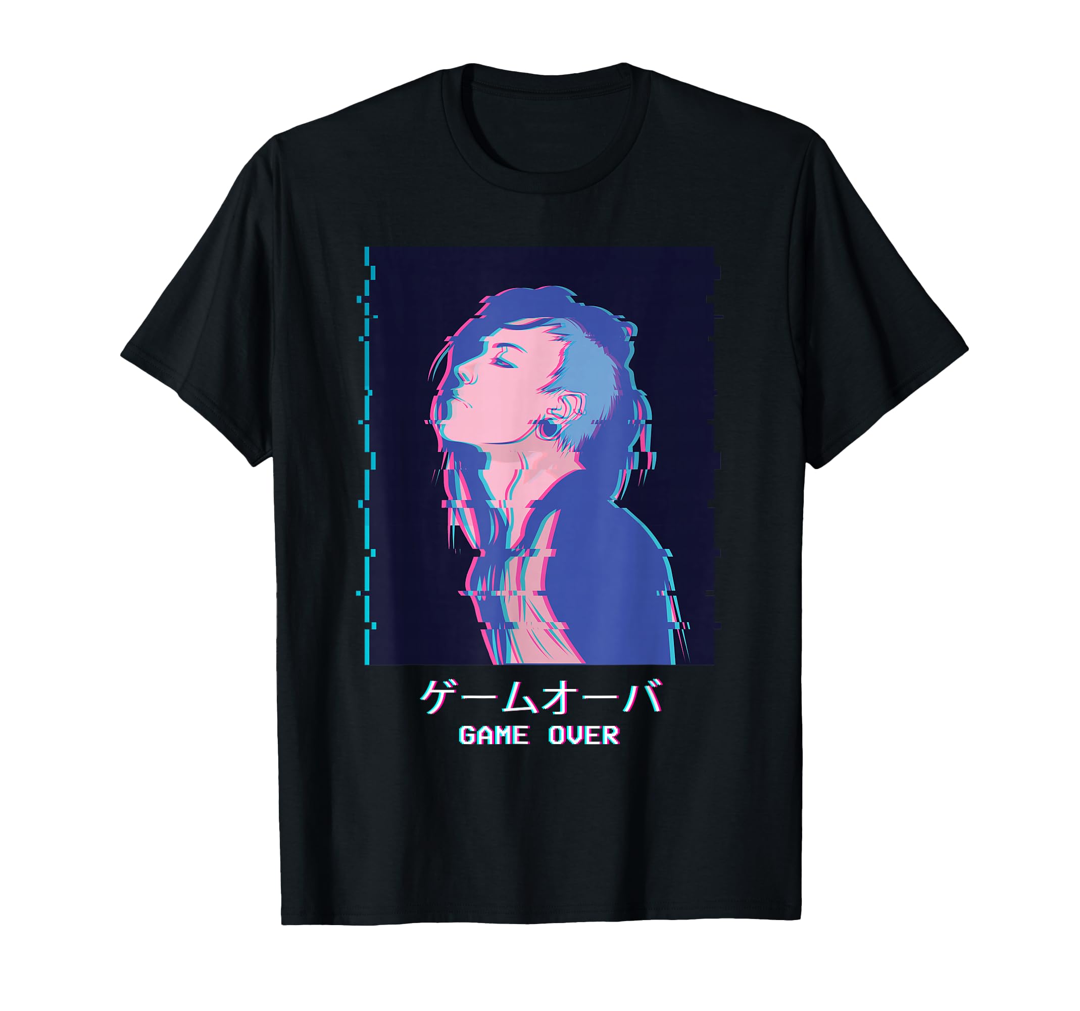 Emo Punk Alt Anime Game Over Vaporwave T-Shirt - Unique Graphic Unisex - T-Shirt, Sweatshirt, Hoodie
