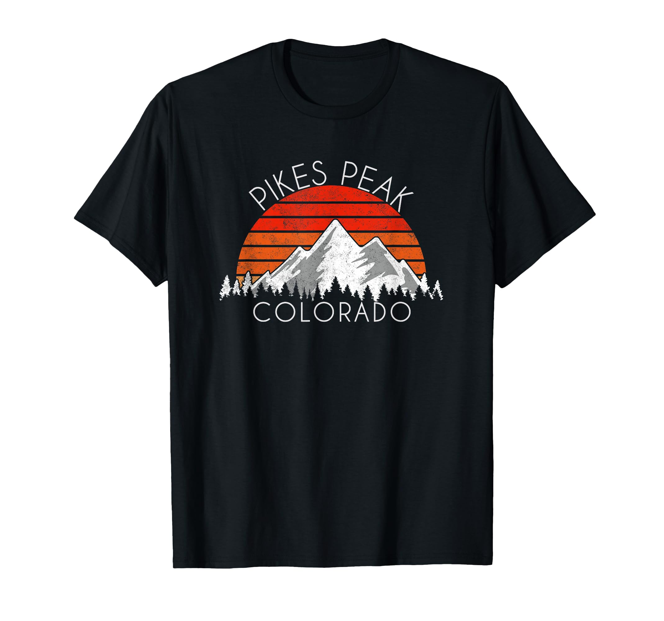 Pikes Peak Colorado Distressed T-Shirt - Graphic Print Unisex - T-Shirt, Sweatshirt, Hoodie