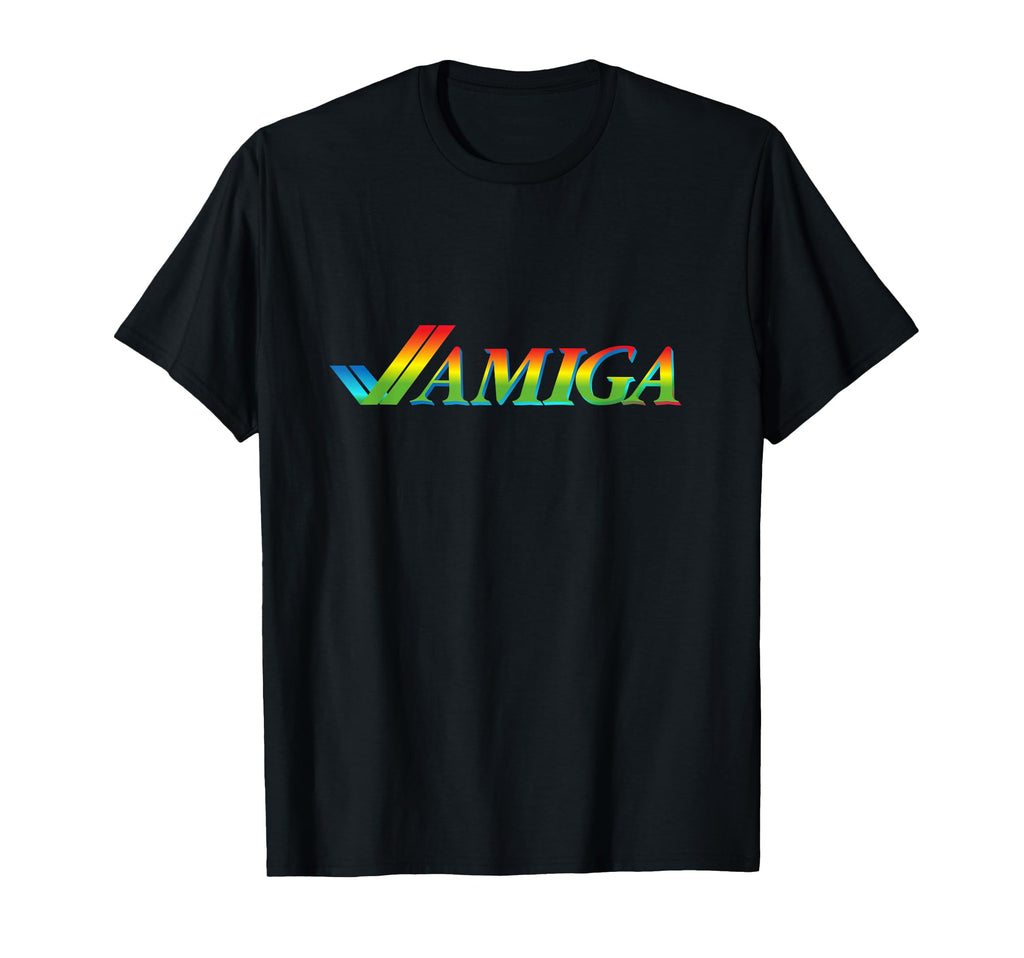 Amiga Tick Rainbow Computer T-Shirt - Custom Art Print Men Women - T-Shirt, Sweatshirt, Hoodie