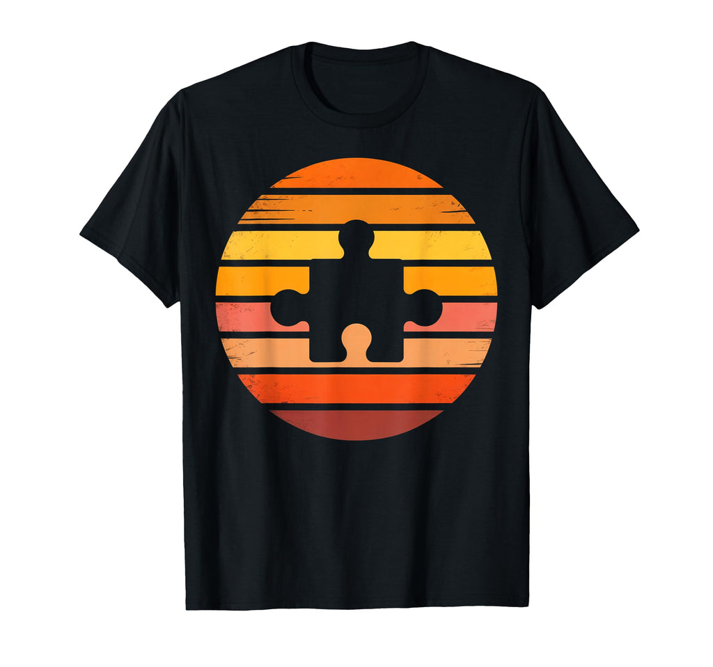 Autism Awareness Puzzle Sunset T-Shirt - Unique Graphic for Adults - T-Shirt, Sweatshirt, Hoodie