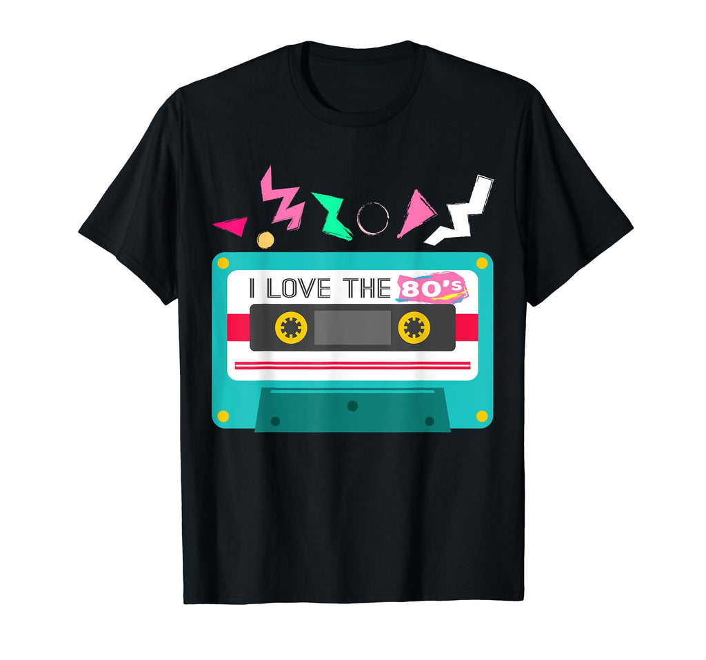 I Love 80S Eighties Cassette Tape T-Shirt - Casual Everyday Wear Men Women - T-Shirt, Sweatshirt, Hoodie