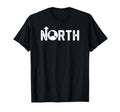Up North Alaska Distressed Text State Map T-Shirt - Unique Graphic Unisex - T-Shirt, Sweatshirt, Hoodie