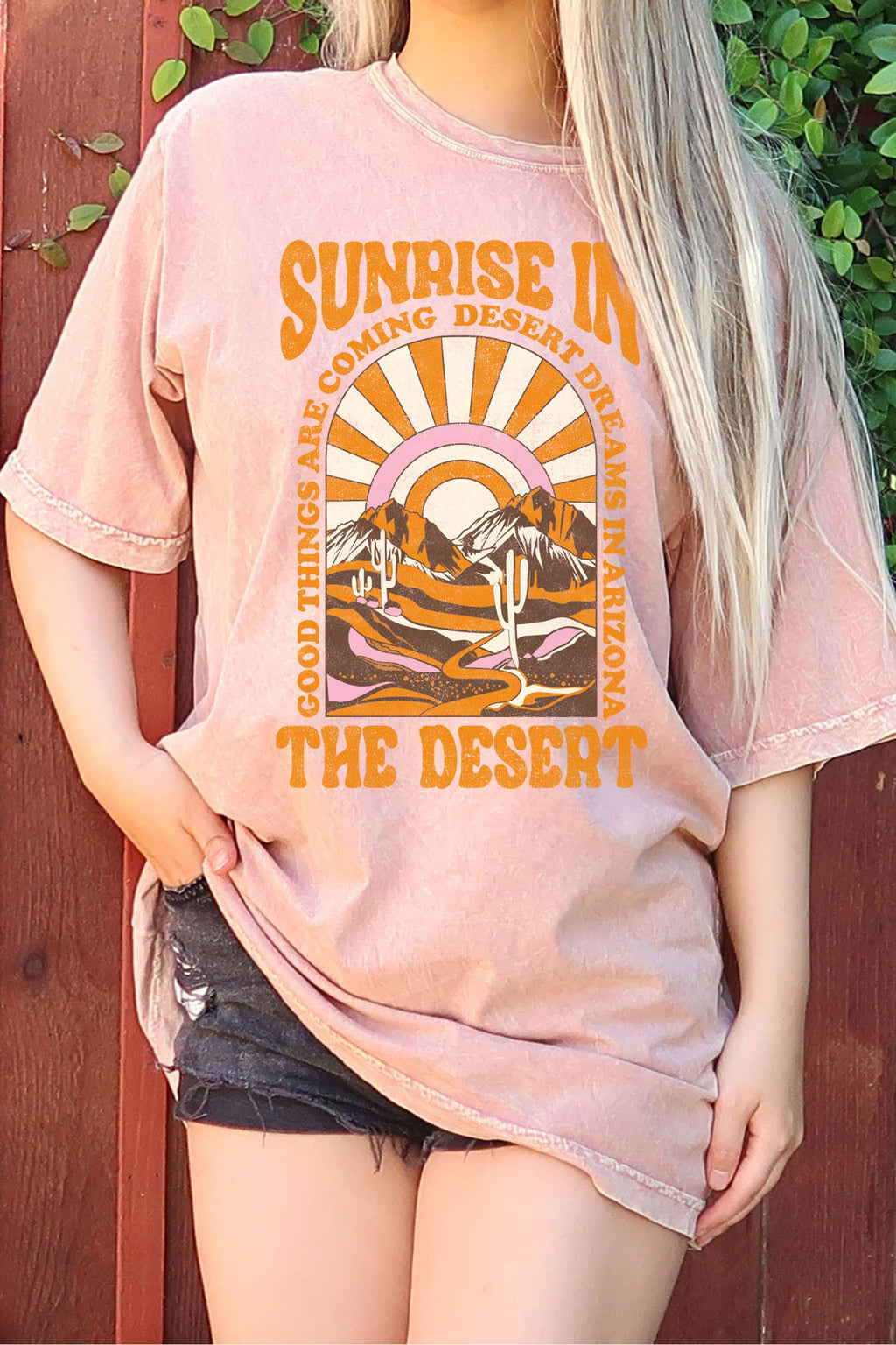 Sunrise in the Desert Oversize Mineral Graphic - Adult & Kids T-Shirts, Sweatshirts & Hoodies apparel design preview 1