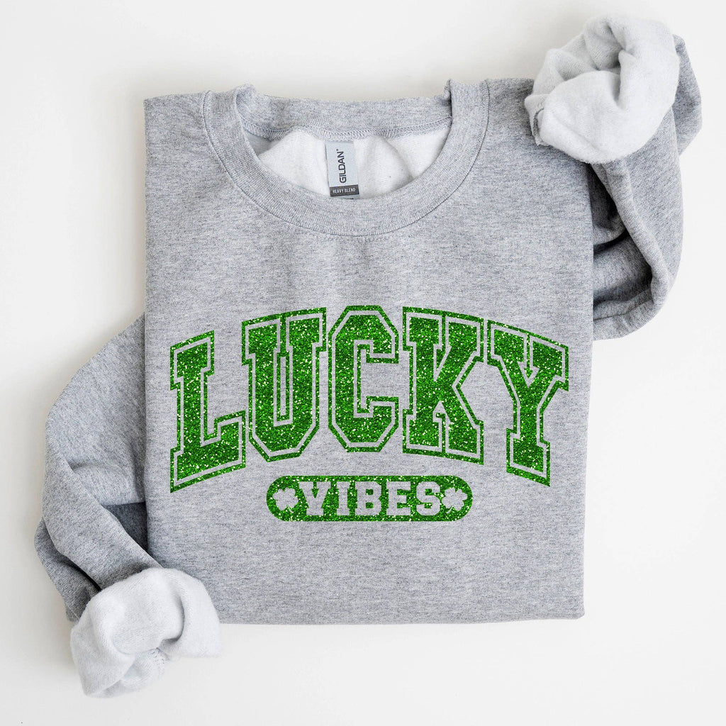 Lucky Vibes, Retro, Vintage, St Patrick's Day - Adult & Kids T-Shirts, Sweatshirts & Hoodies apparel design preview 1