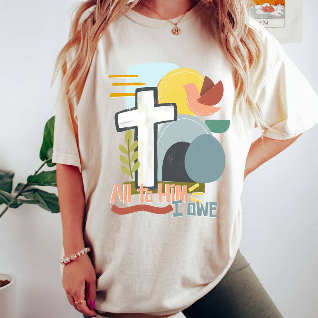 All To Him I Owe - Adult & Kids T-Shirts, Sweatshirts & Hoodies apparel design preview 1