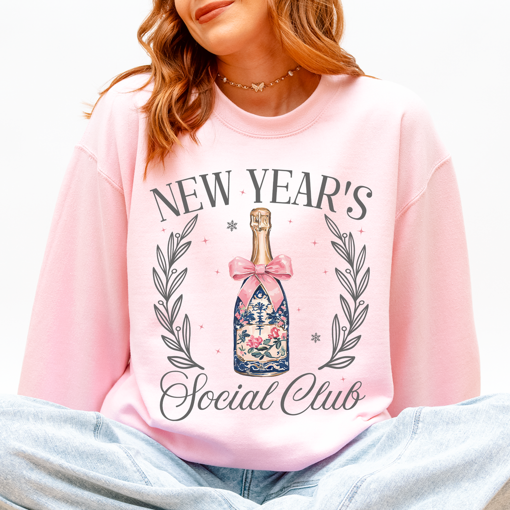 New Years Eve Social Club, Party, Champagne, 2026 - Adult & Kids T-Shirts, Sweatshirts & Hoodies apparel design preview 1
