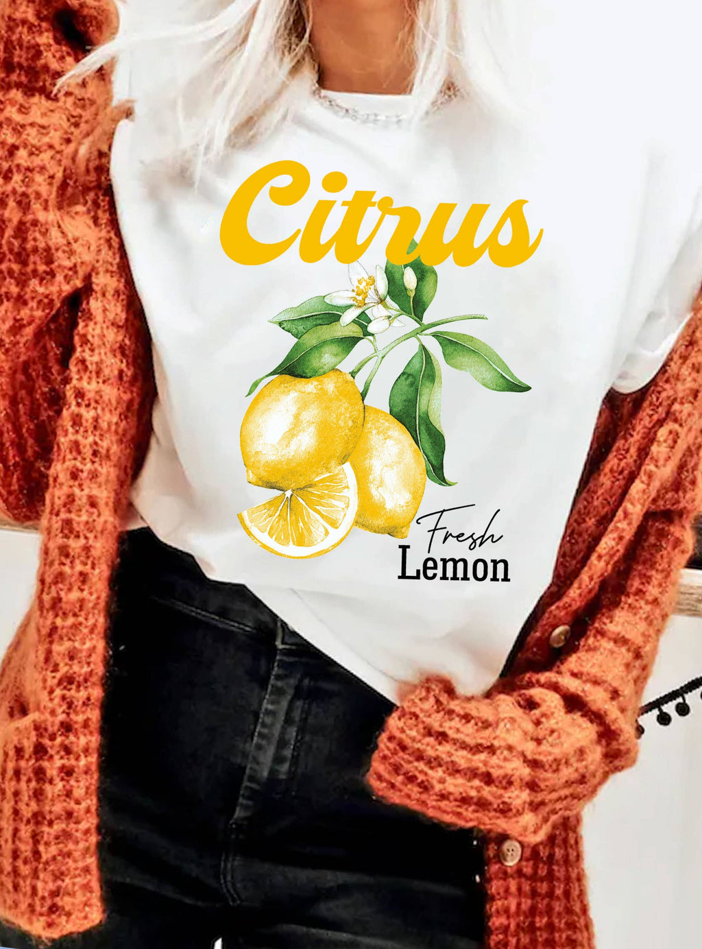 Citrus Fresh Lemon Graphic - Adult & Kids T-Shirts, Sweatshirts & Hoodies apparel design preview 1