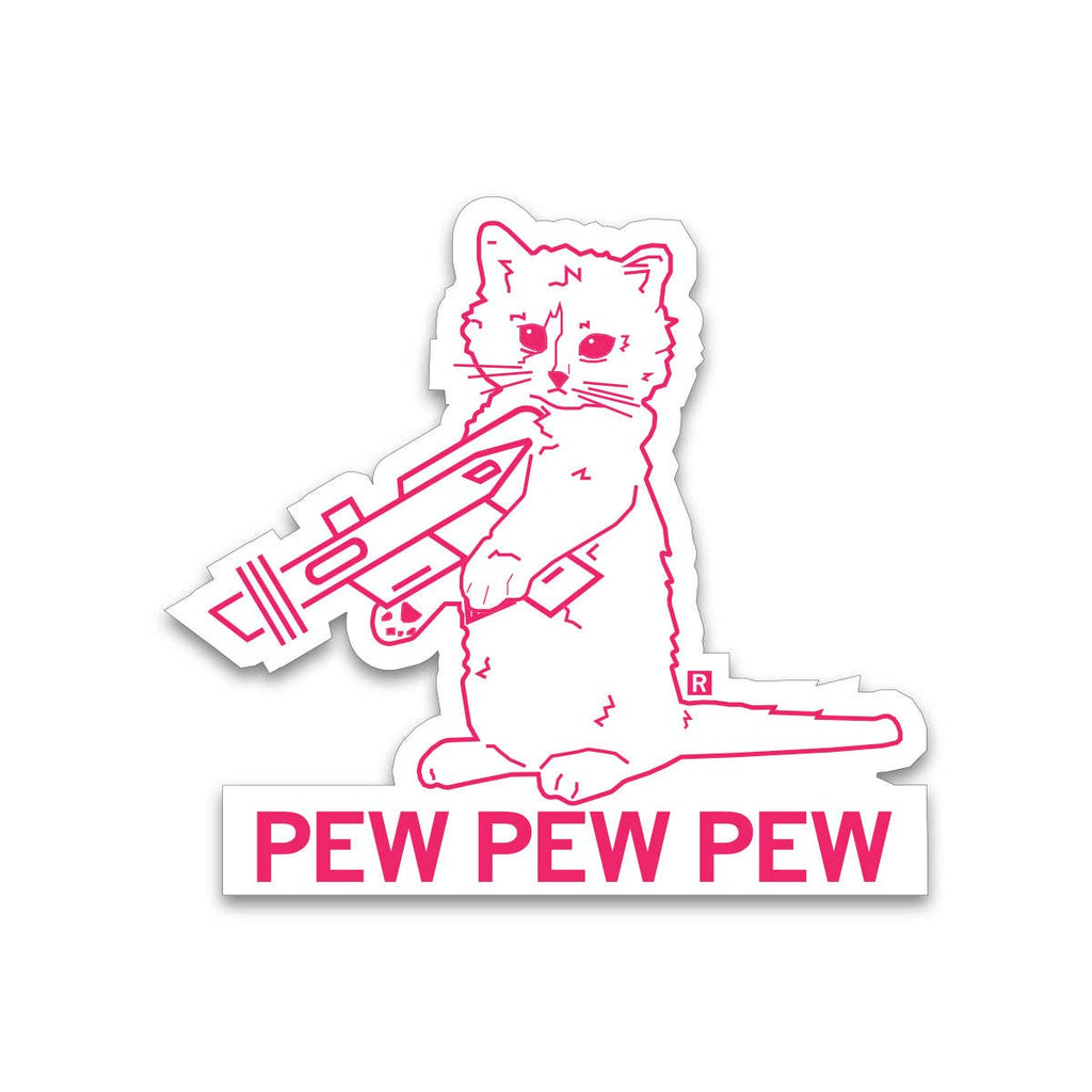 Pew Pink Outline Die-Cut Sticker - Adult & Kids T-Shirts, Sweatshirts & Hoodies apparel design preview 1