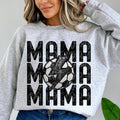 Mama Soccer Stacked Faux Embroidery Crewneck - Adult & Kids T-Shirts, Sweatshirts & Hoodies apparel design preview 1