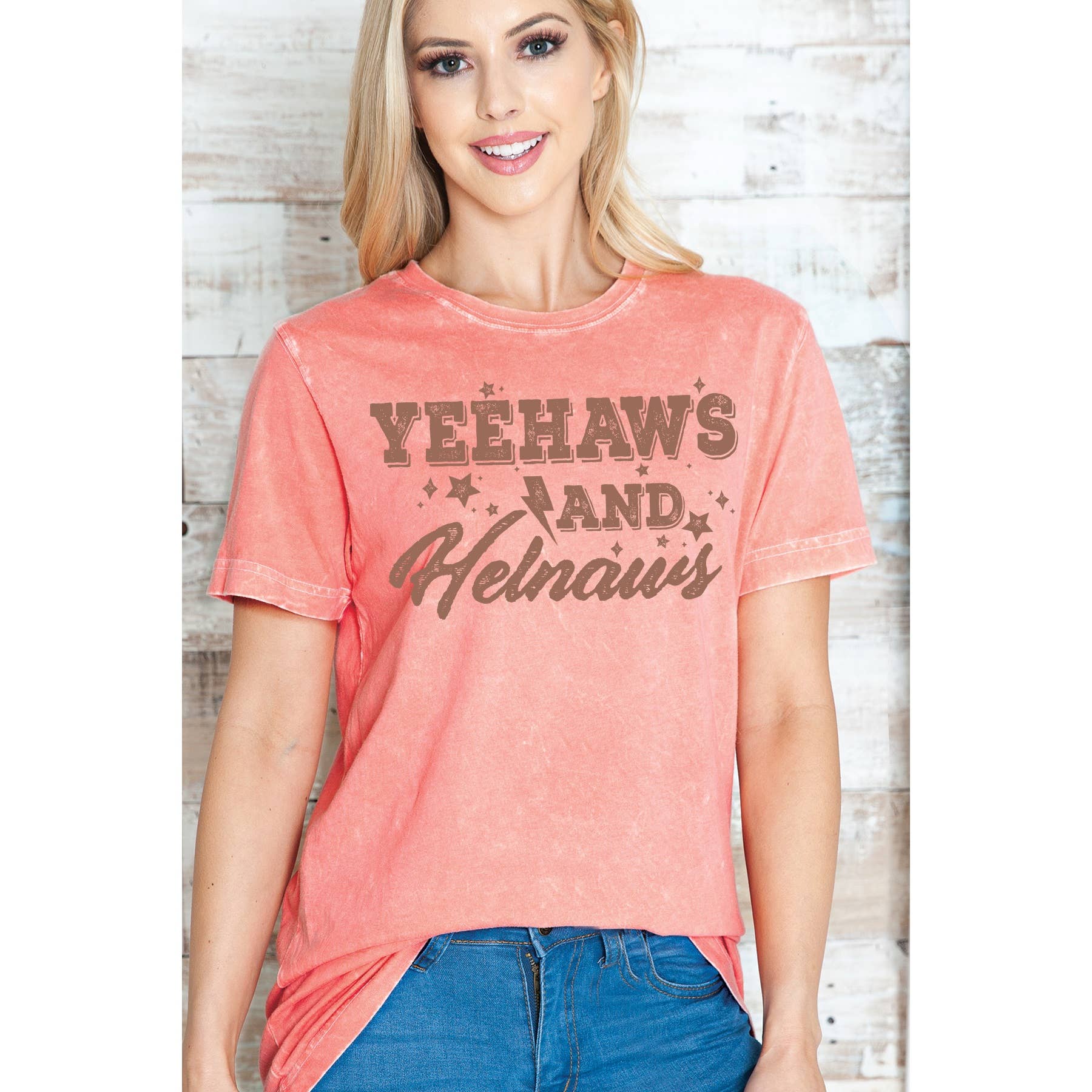 Yeehaw Mineral Wash - Adult & Kids T-Shirts, Sweatshirts & Hoodies apparel design preview 1