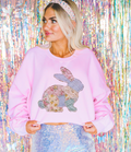 Patchwork Easter Bunny Multiple Color Options - Adult & Kids T-Shirts, Sweatshirts & Hoodies apparel design preview 1