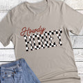 Western Checked Howdy Honey Graphic - Adult & Kids T-Shirts, Sweatshirts & Hoodies apparel design preview 1
