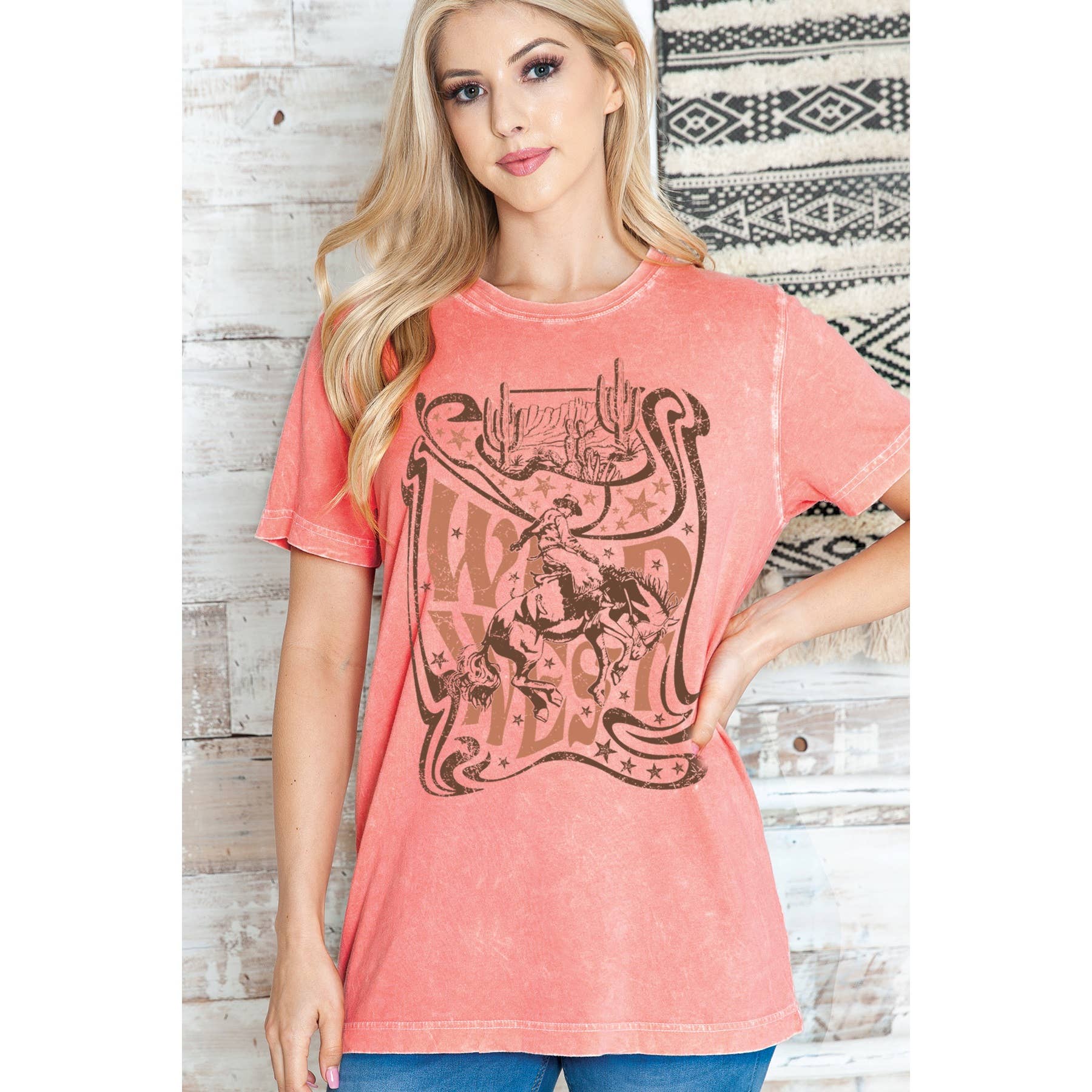 Rodeo Wild West- Mineral Wash - Adult & Kids T-Shirts, Sweatshirts & Hoodies apparel design preview 1