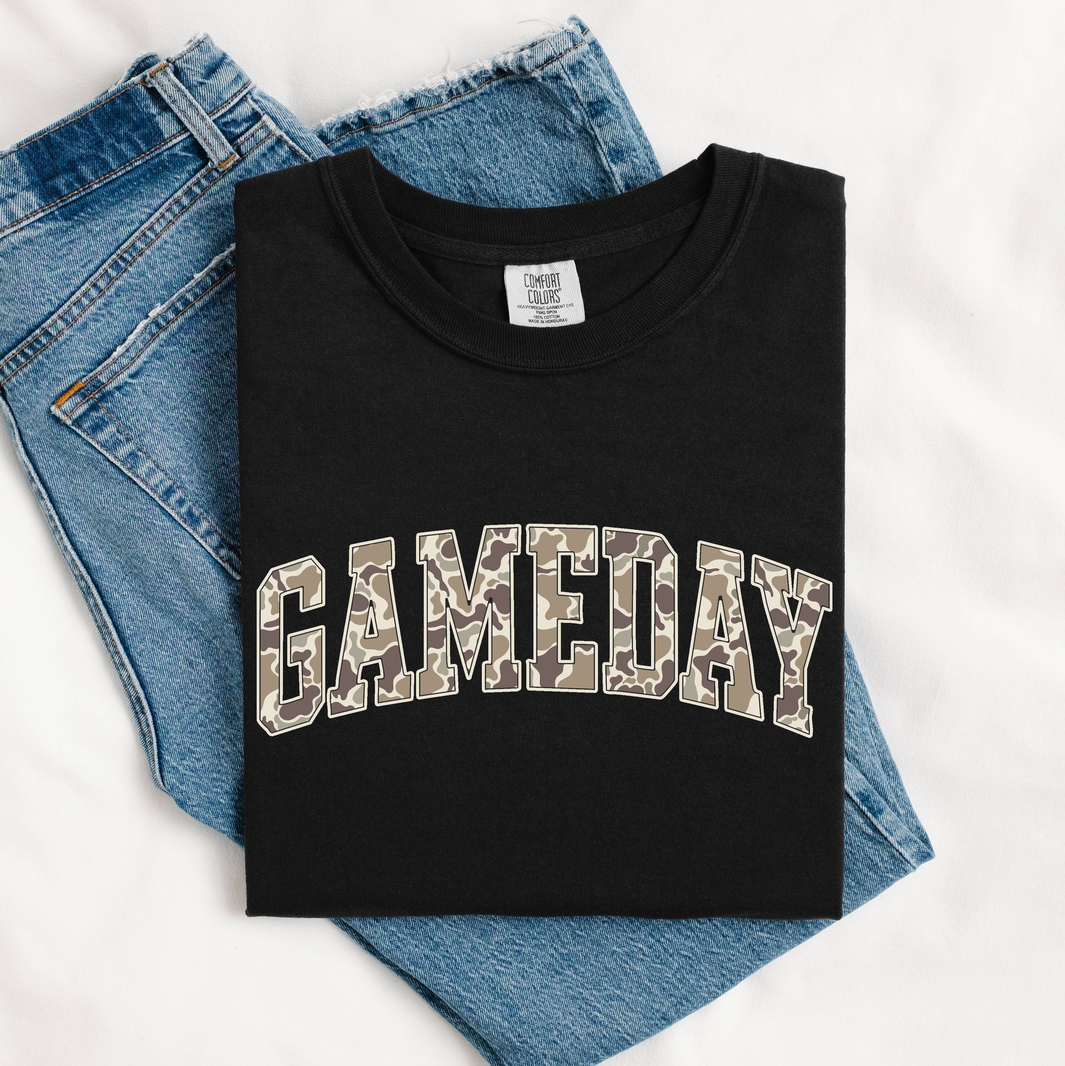 Camo Gameday Graphic Dtf - Adult & Kids T-Shirts, Sweatshirts & Hoodies apparel design preview 1