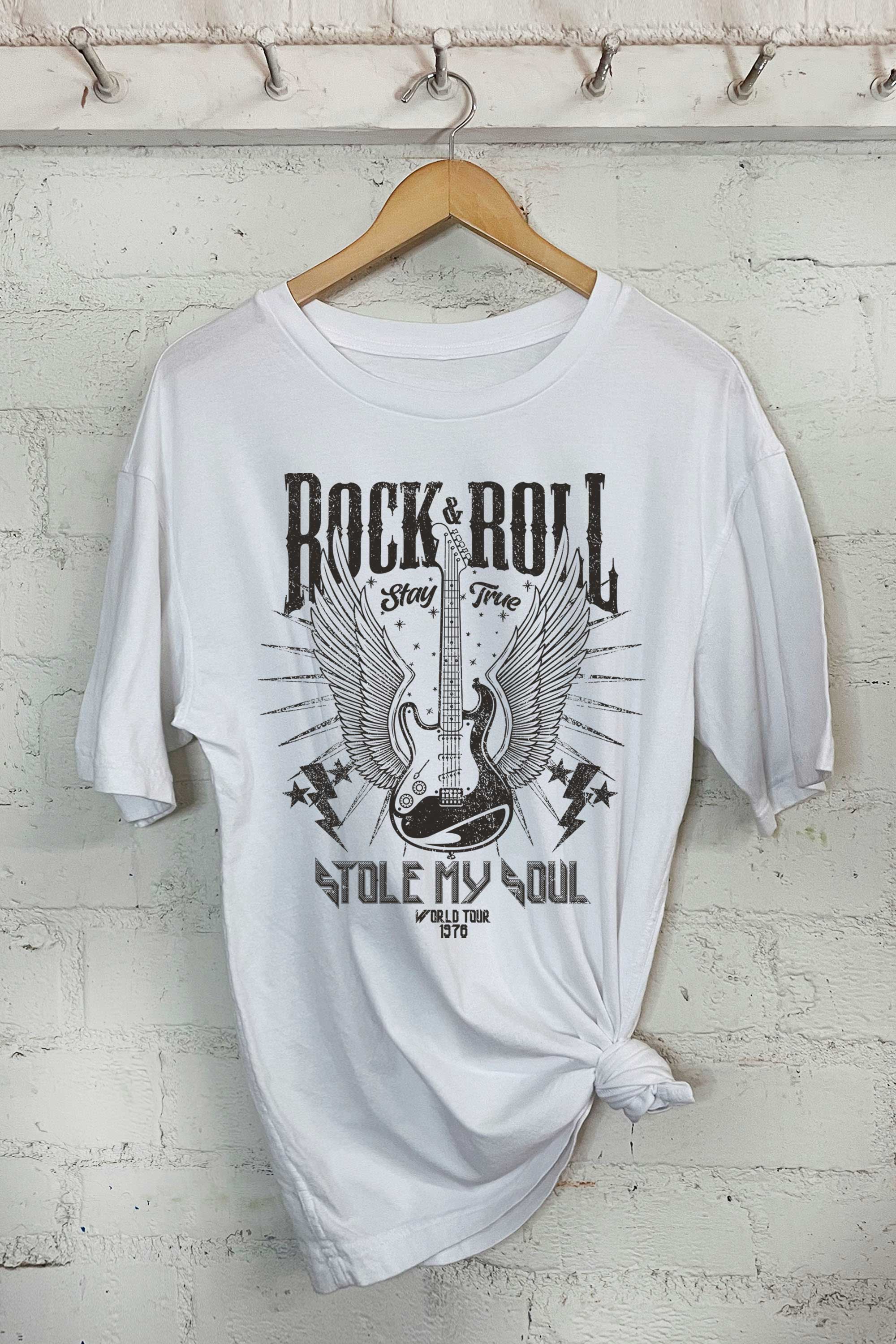 Rock and Roll Stole My Soul-Oversized - Adult & Kids T-Shirts, Sweatshirts & Hoodies apparel design preview 1