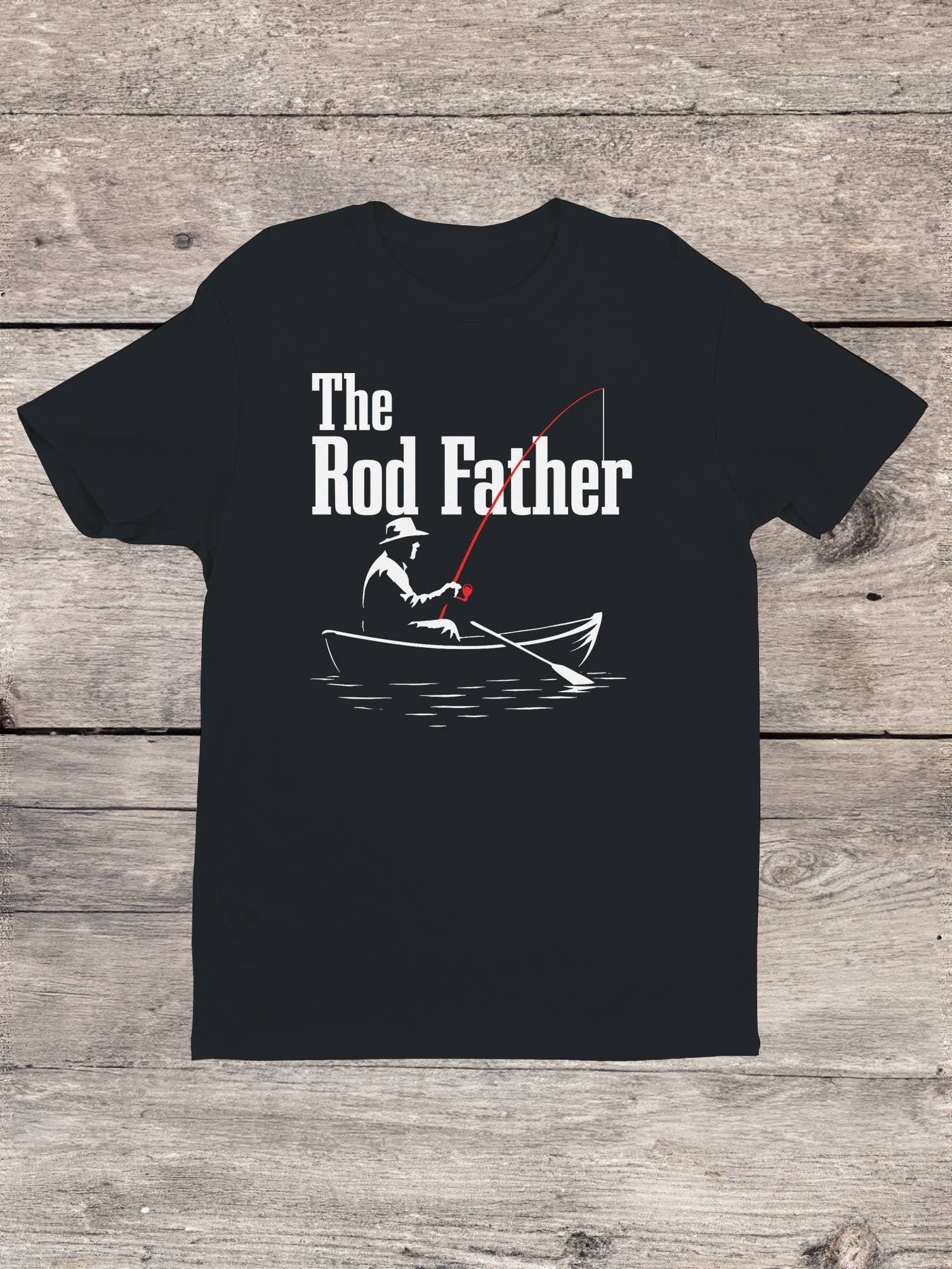 The Rod Father Fishing Men's - Adult & Kids T-Shirts, Sweatshirts & Hoodies apparel design preview 1