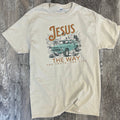 Jesus the Way Truth Life On Sand - Adult & Kids T-Shirts, Sweatshirts & Hoodies apparel design preview 1