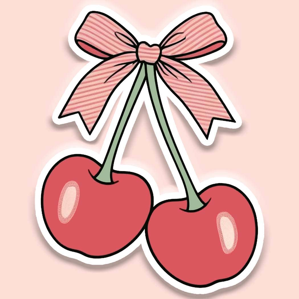 Cherry Sticker Decal, Preppy Cute - Adult & Kids T-Shirts, Sweatshirts & Hoodies apparel design preview 1