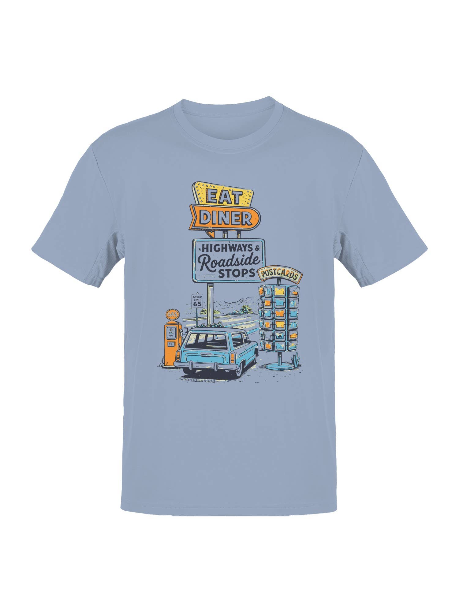 Roadtrip USA Retro Highways Diner Design Men's - Adult & Kids T-Shirts, Sweatshirts & Hoodies apparel design preview 1
