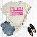 Pink New Year 2025 Graphic - Adult & Kids T-Shirts, Sweatshirts & Hoodies apparel design preview 1