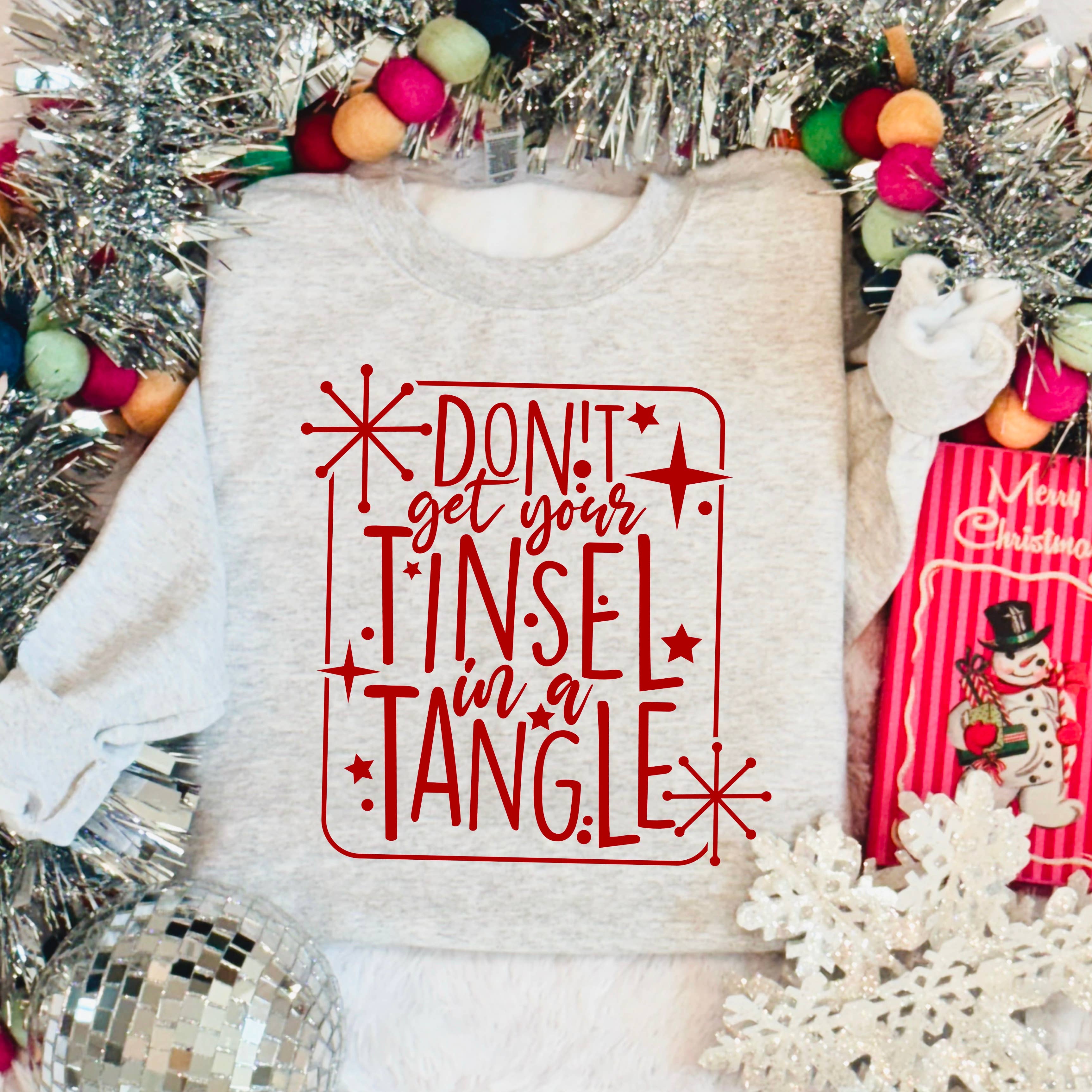 Tinsel in Tangle Christmas Gildan - Adult & Kids T-Shirts, Sweatshirts & Hoodies apparel design preview 1