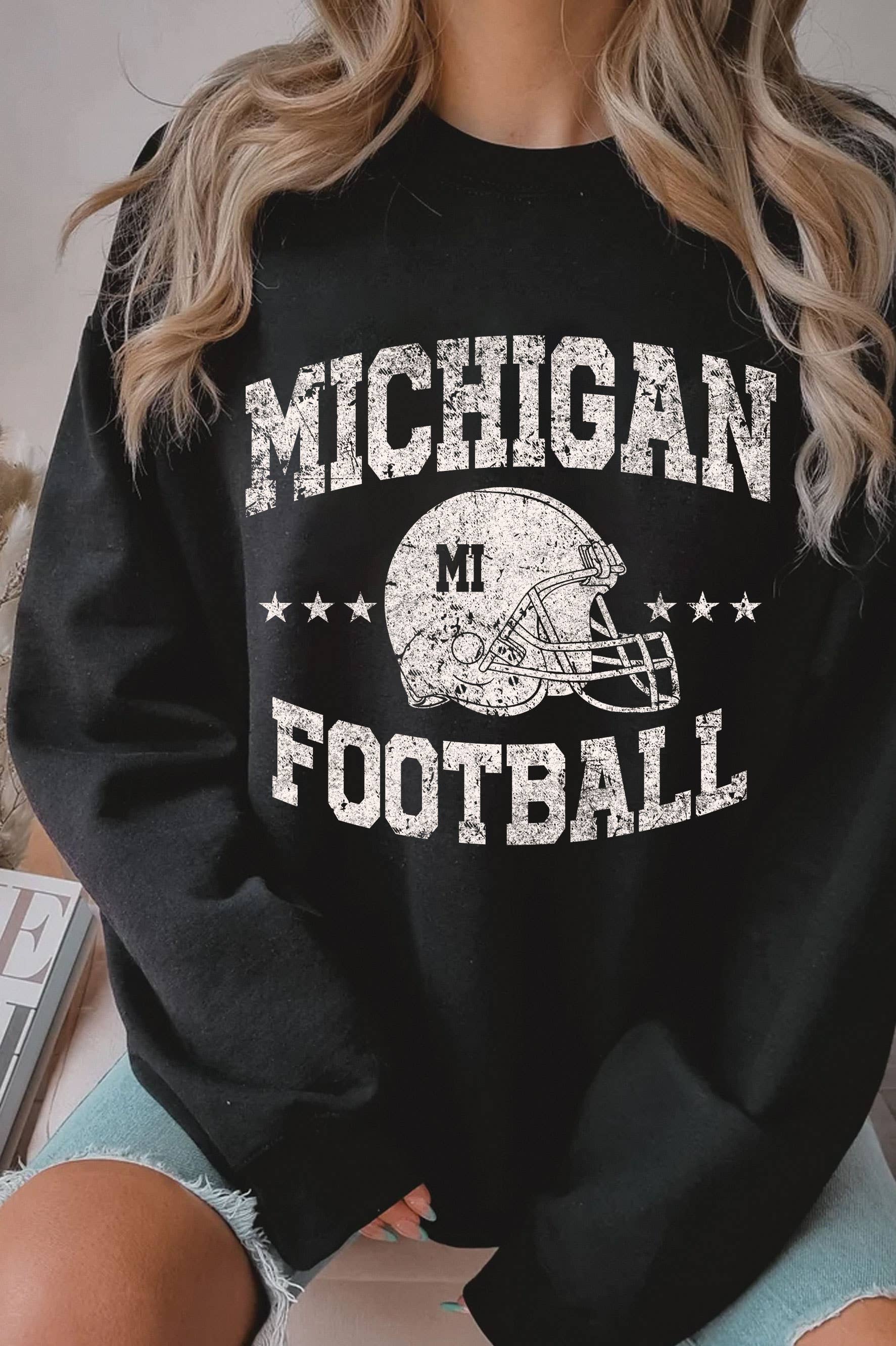 Michigan Football Graphic Brushed - Adult & Kids T-Shirts, Sweatshirts & Hoodies apparel design preview 1