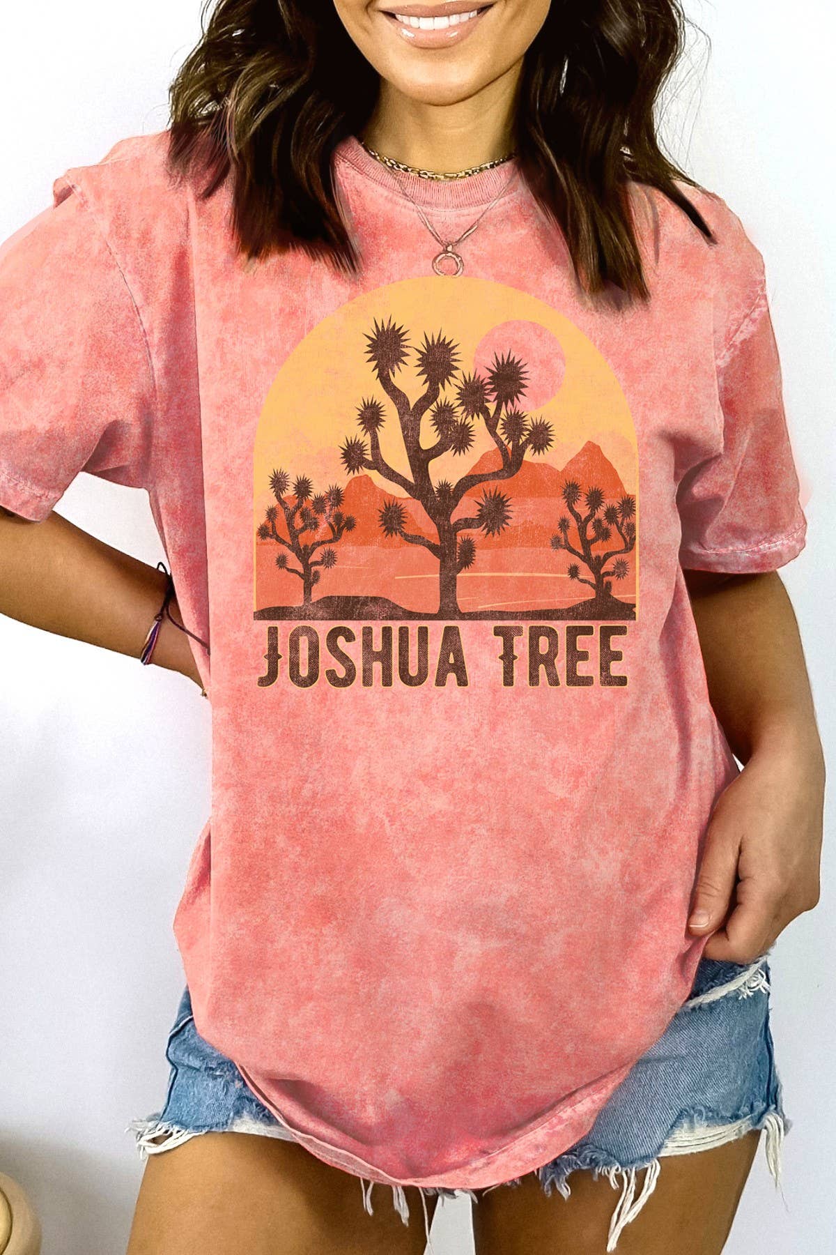 Joshua Tree Mineral Wash Graphic Print Top - Adult & Kids T-Shirts, Sweatshirts & Hoodies apparel design preview 1